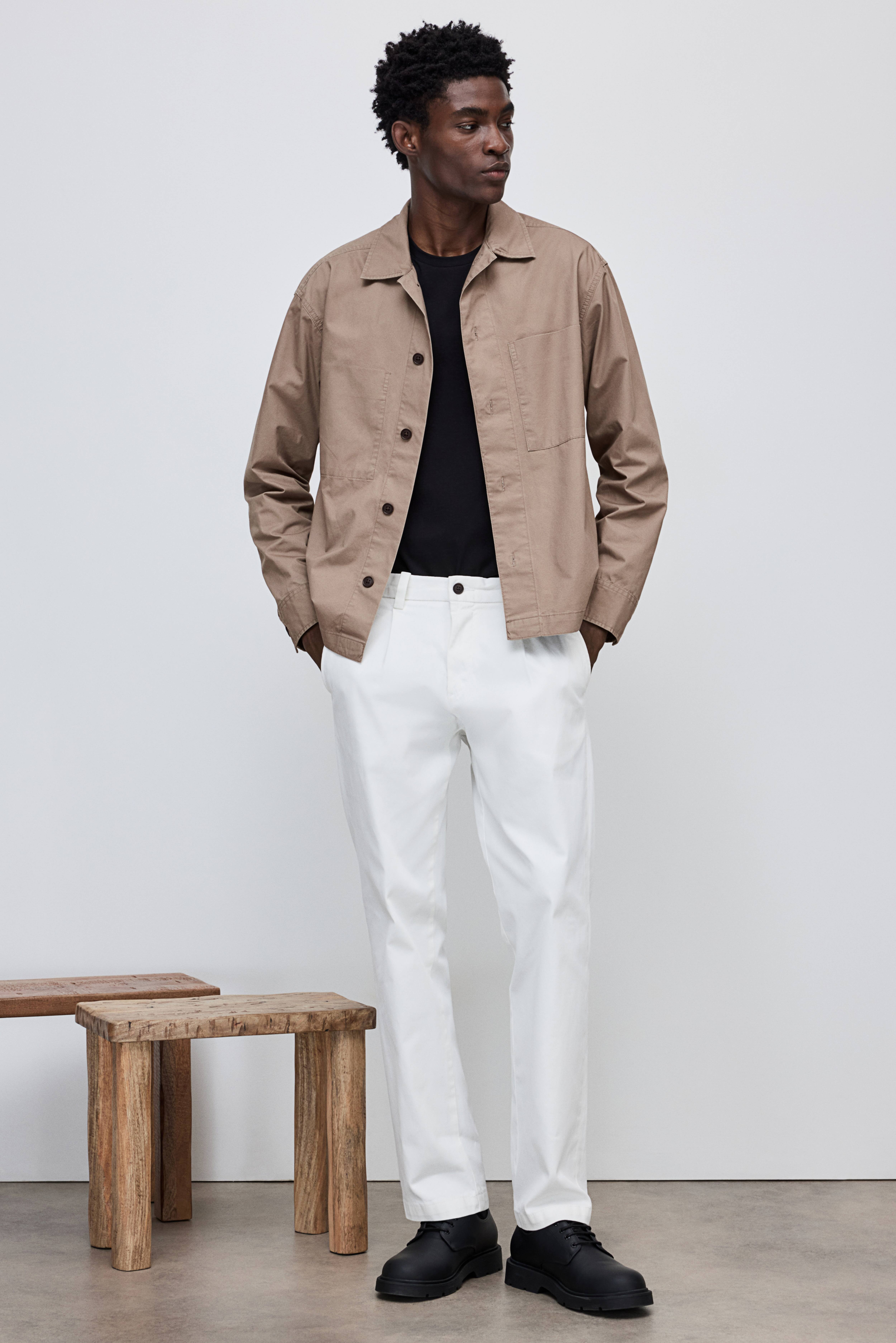 HM Overshirt aus Twill in Regular Fit