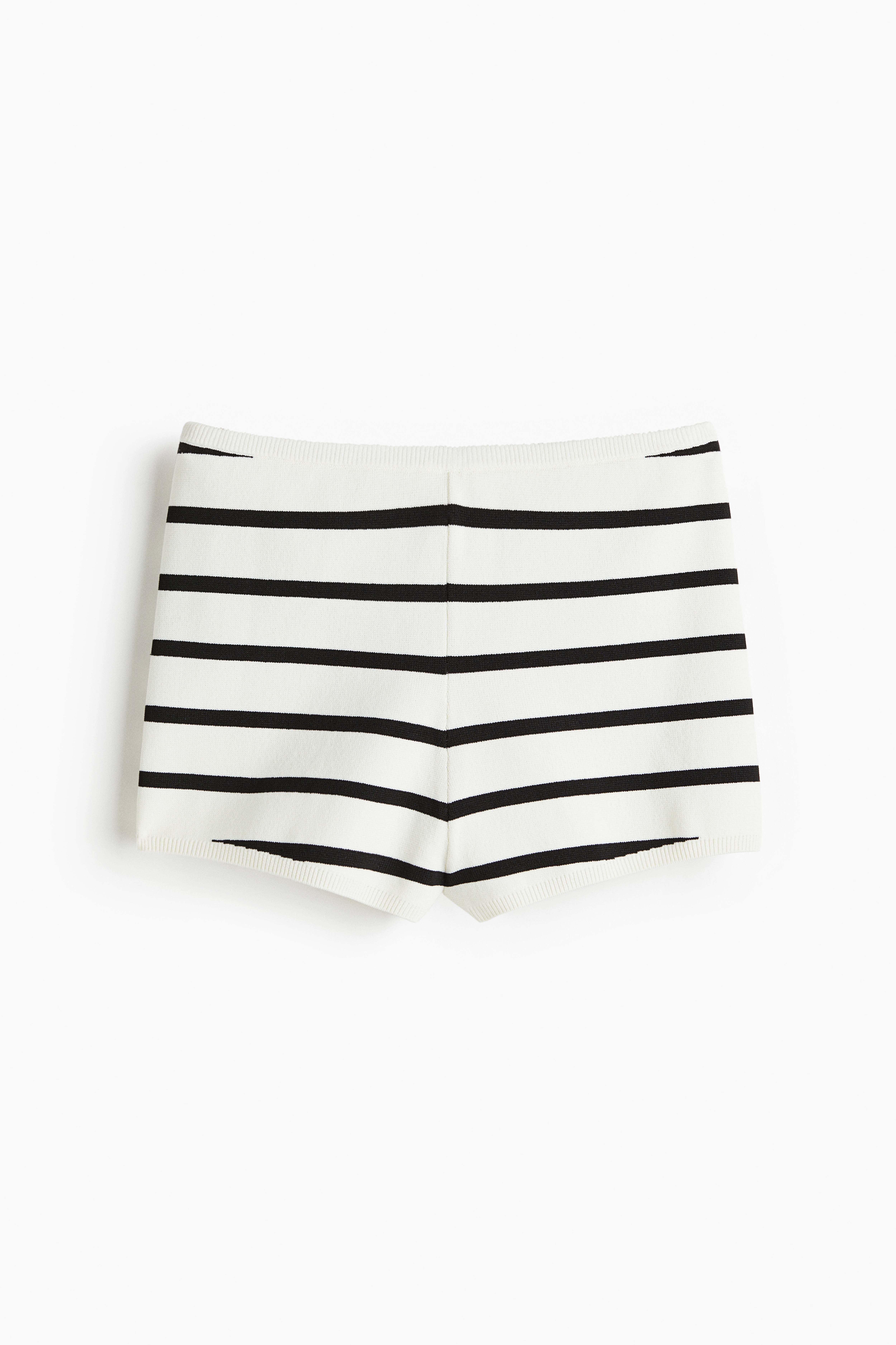 Short De Sport Femme élastique Rayures Noires Et Blanches - Yoga, Running, Confortable été