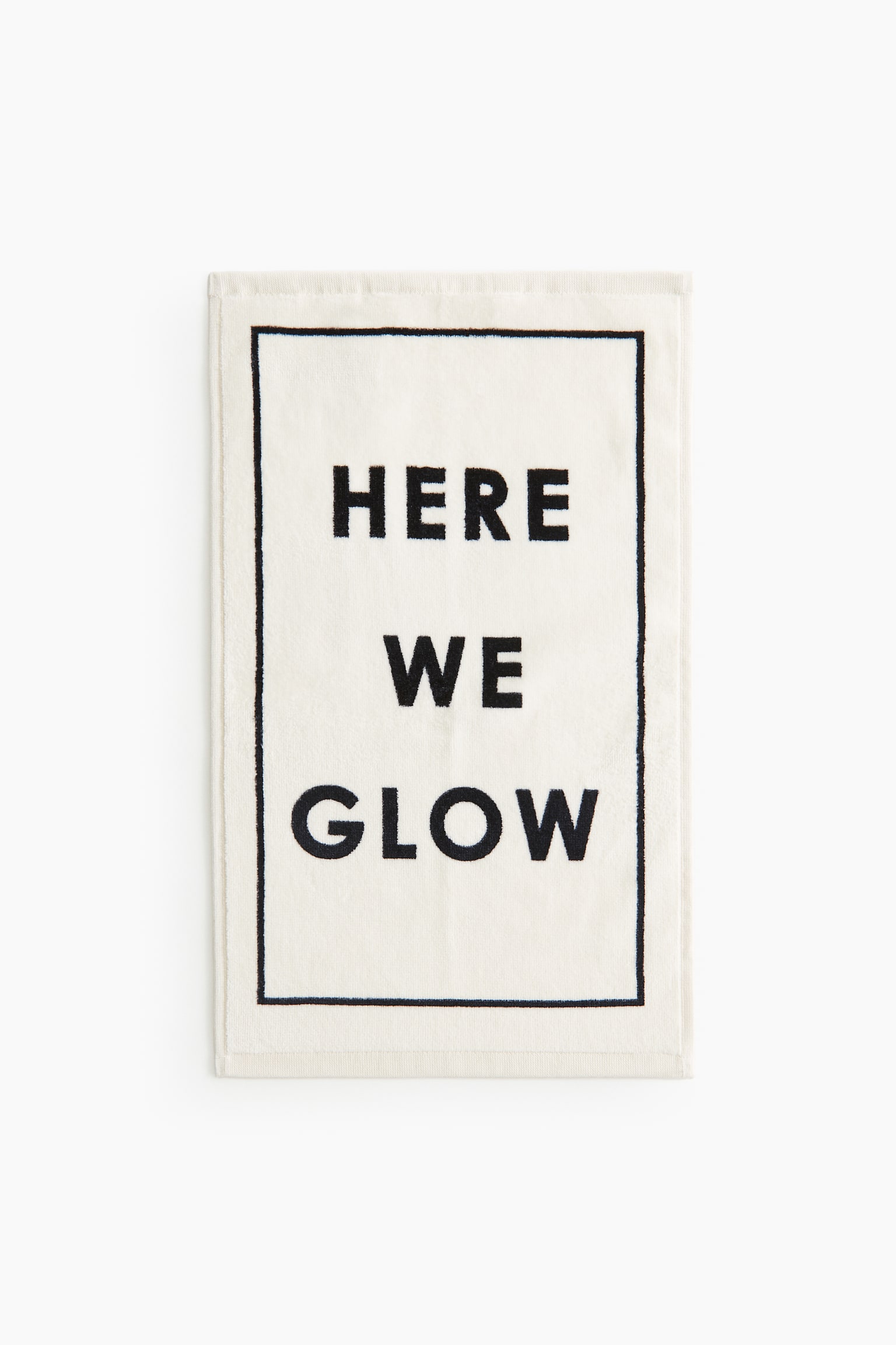 Motif-detail velour guest towel - White/Here We Glow/Pink/Here We Glow - 4