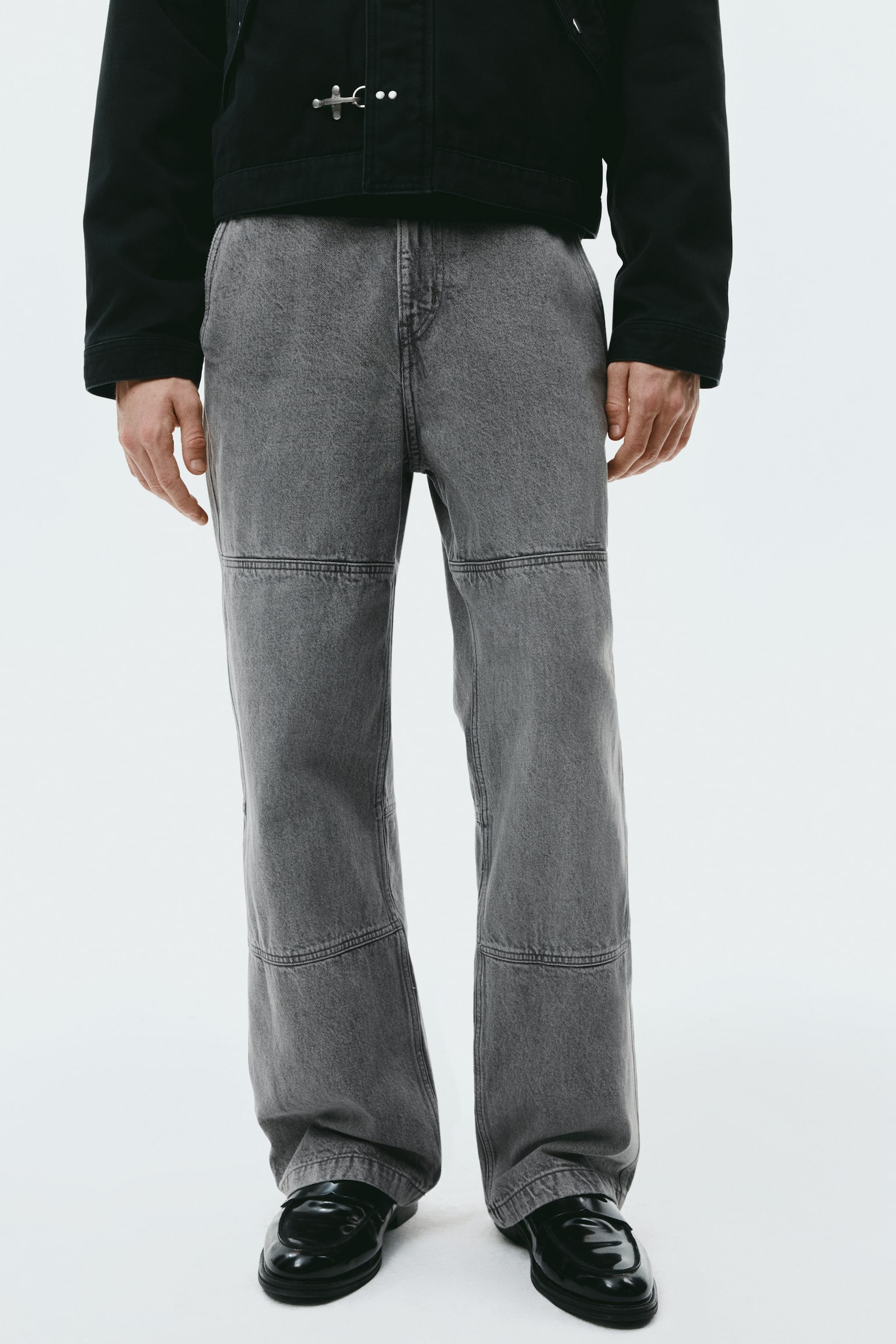 Loose Fit Worker jeans - Grey/Denim blue - 5