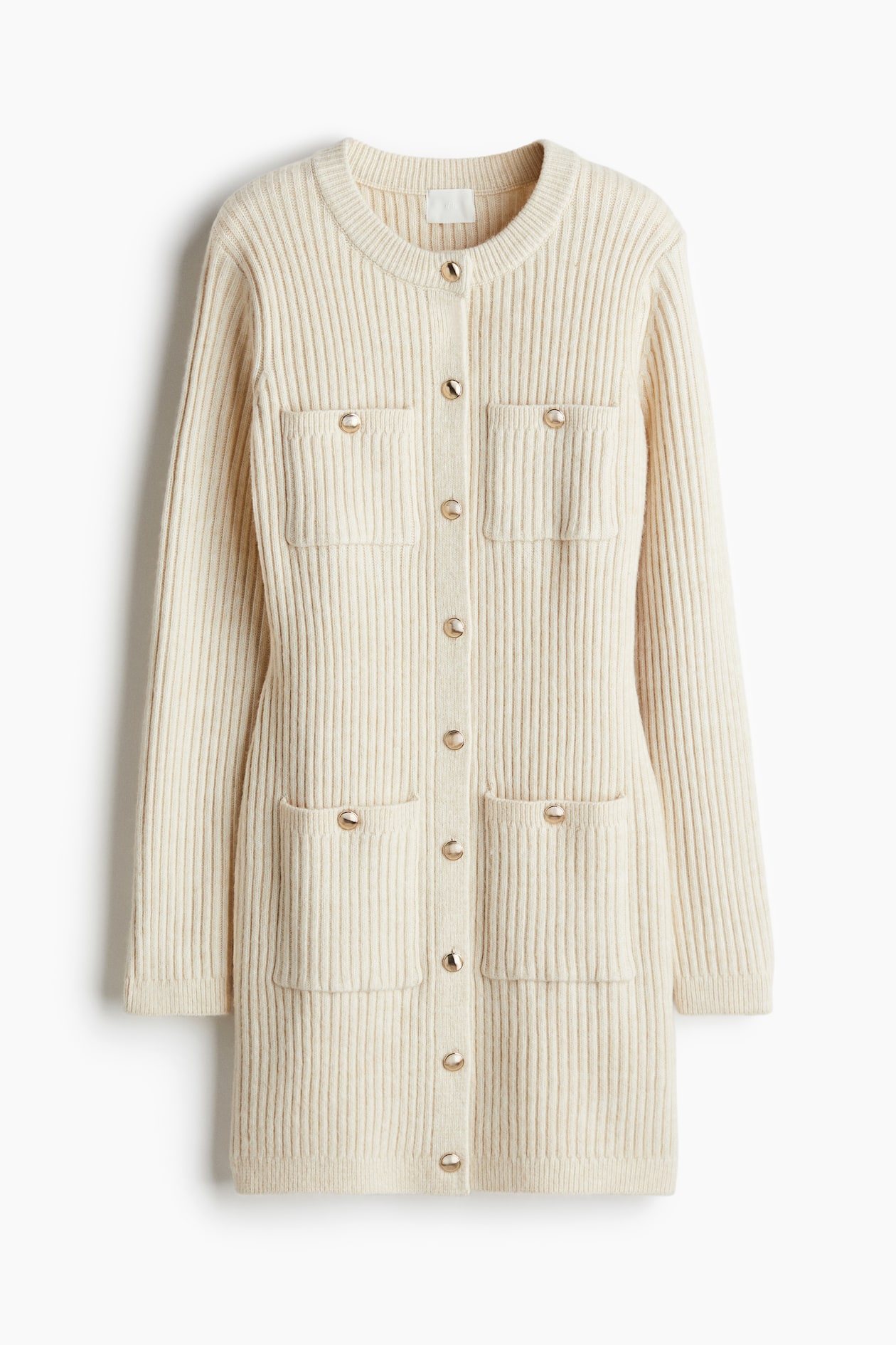 Women's Light beige Pocket-Front Knit Dress | H&M US
