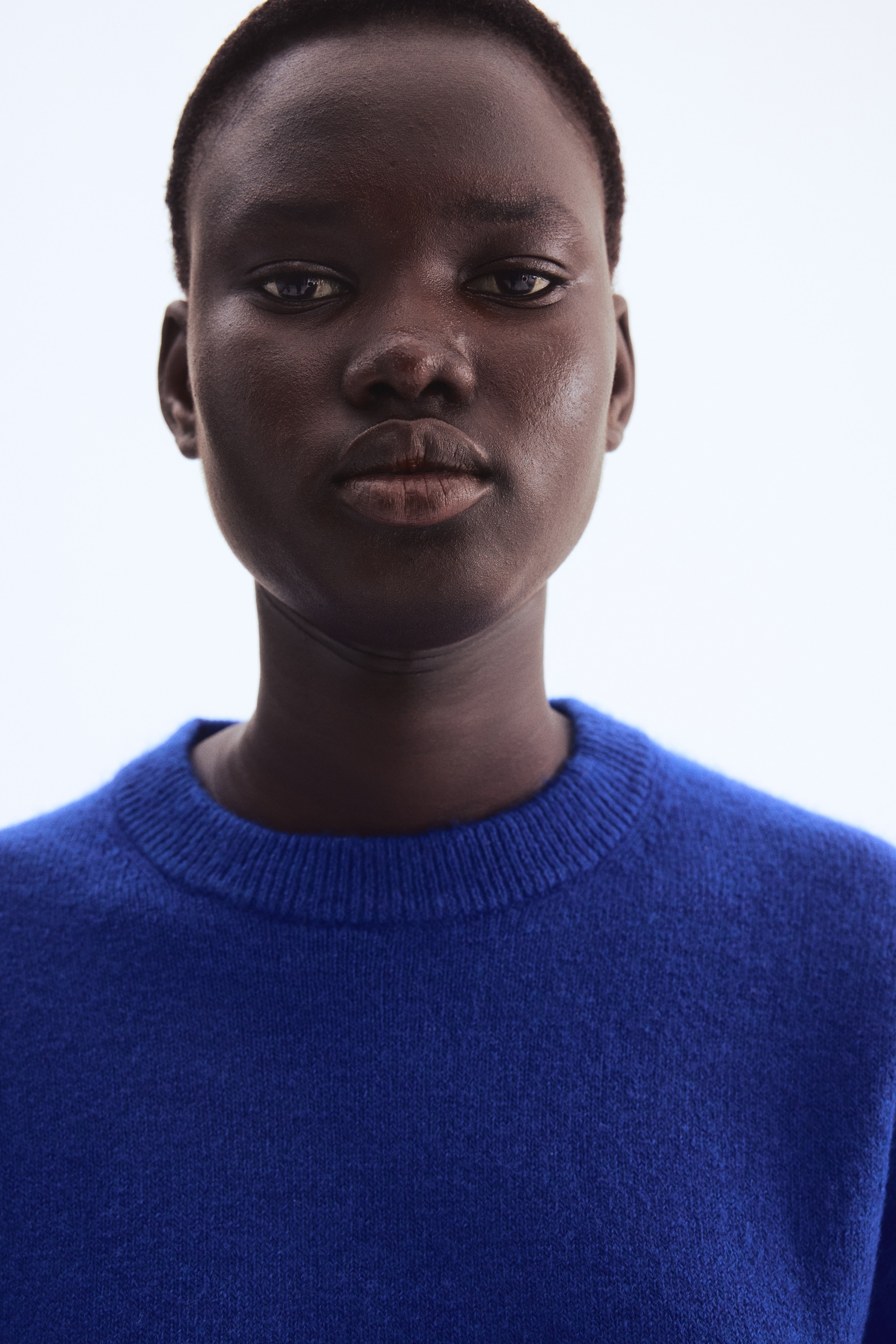 Knit T-Shirt - Bright blue - Ladies | H&M US