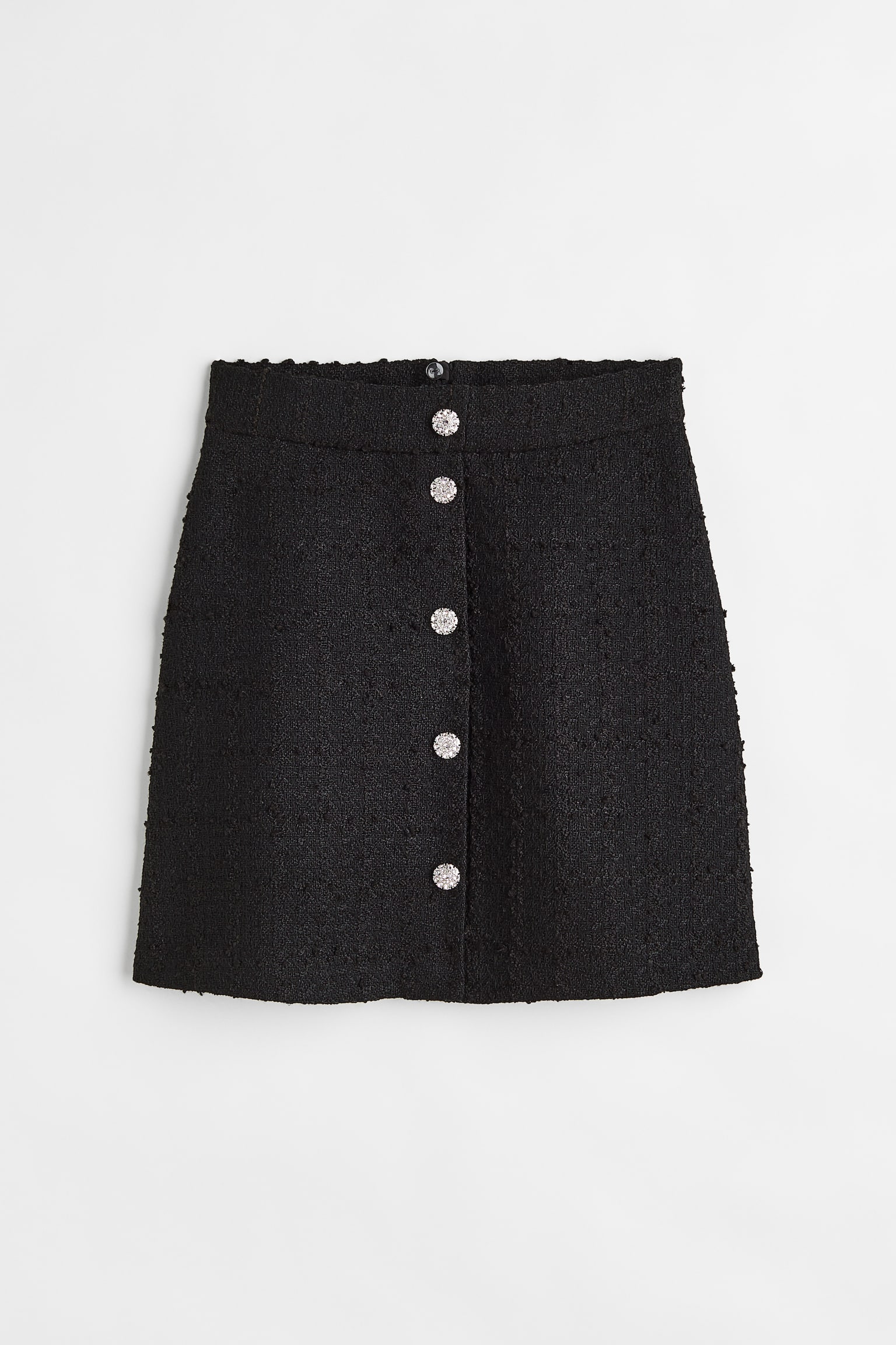 A-line skirt - Black/Rhinestones