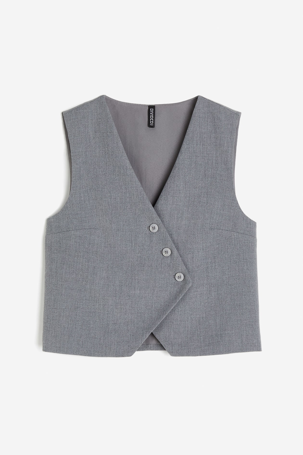 Gilet de costume à effet asymétrique Gris FEMME H&M FR