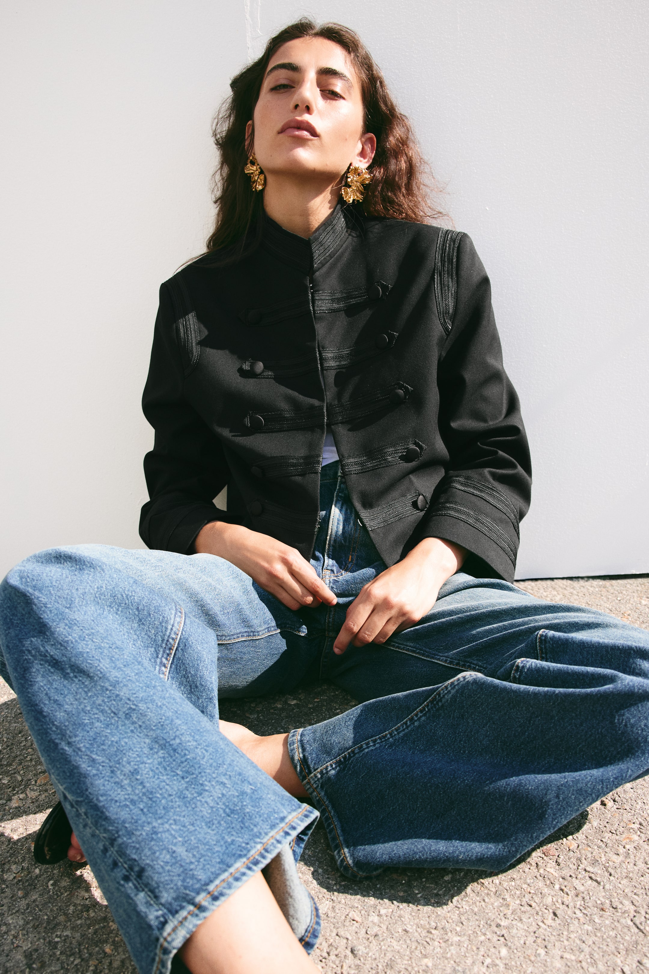 Женские куртки H&M Shoulder-Pad Twill Jacket — фото 4