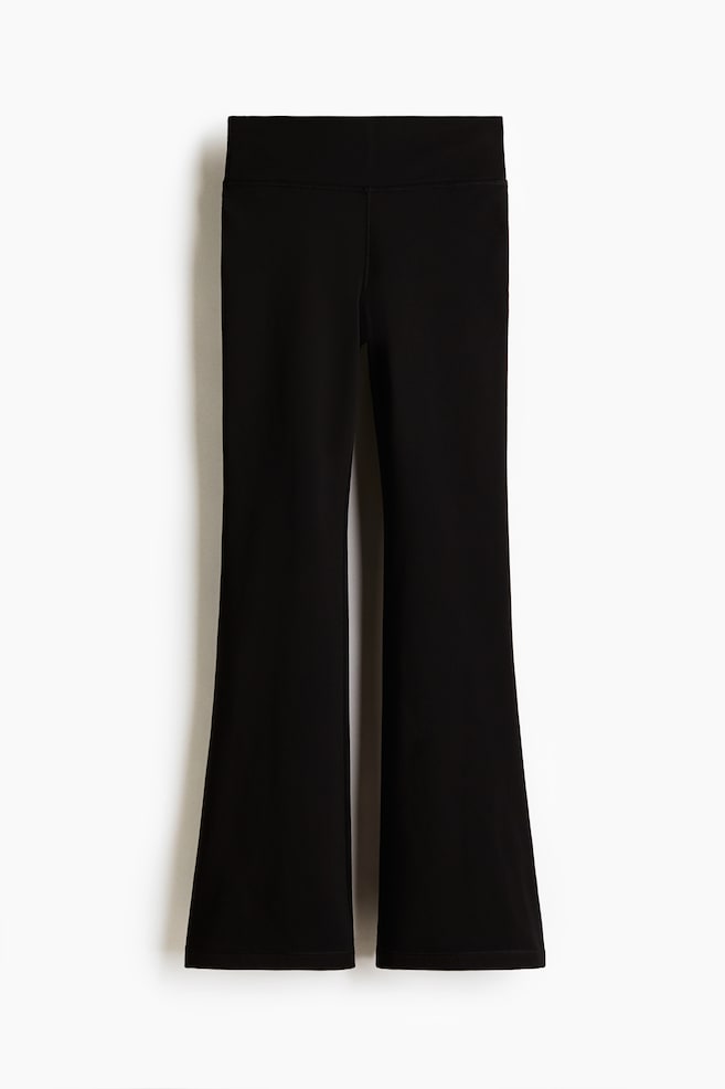 Fleece-Lined Sports Leggings with SoftMove™ - Black/Burgundy - 1