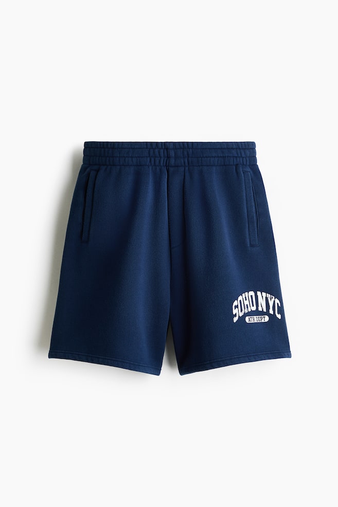 Relaxed-Fit Shorts - Navy blue/SoHo NYC/Light gray melange/SoHo NYC - 1