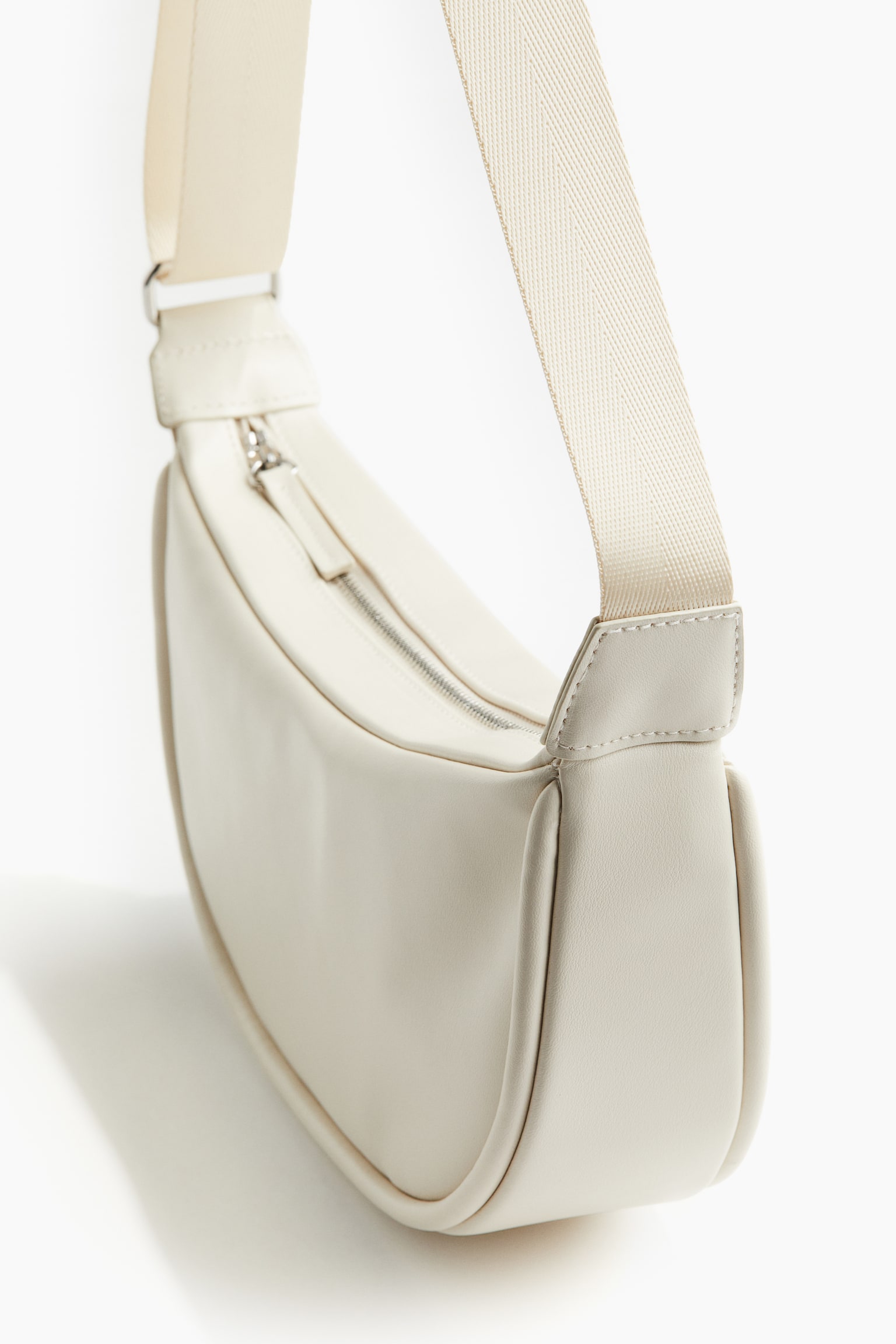 Coated Crossbody Bag - Cream/Black/Greige/Distressed - 4