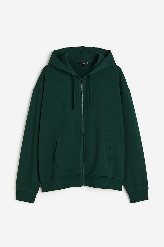 Relaxed Fit Zip-through hoodie - Dark green/Black/Grey marl/Brown/dc - 2