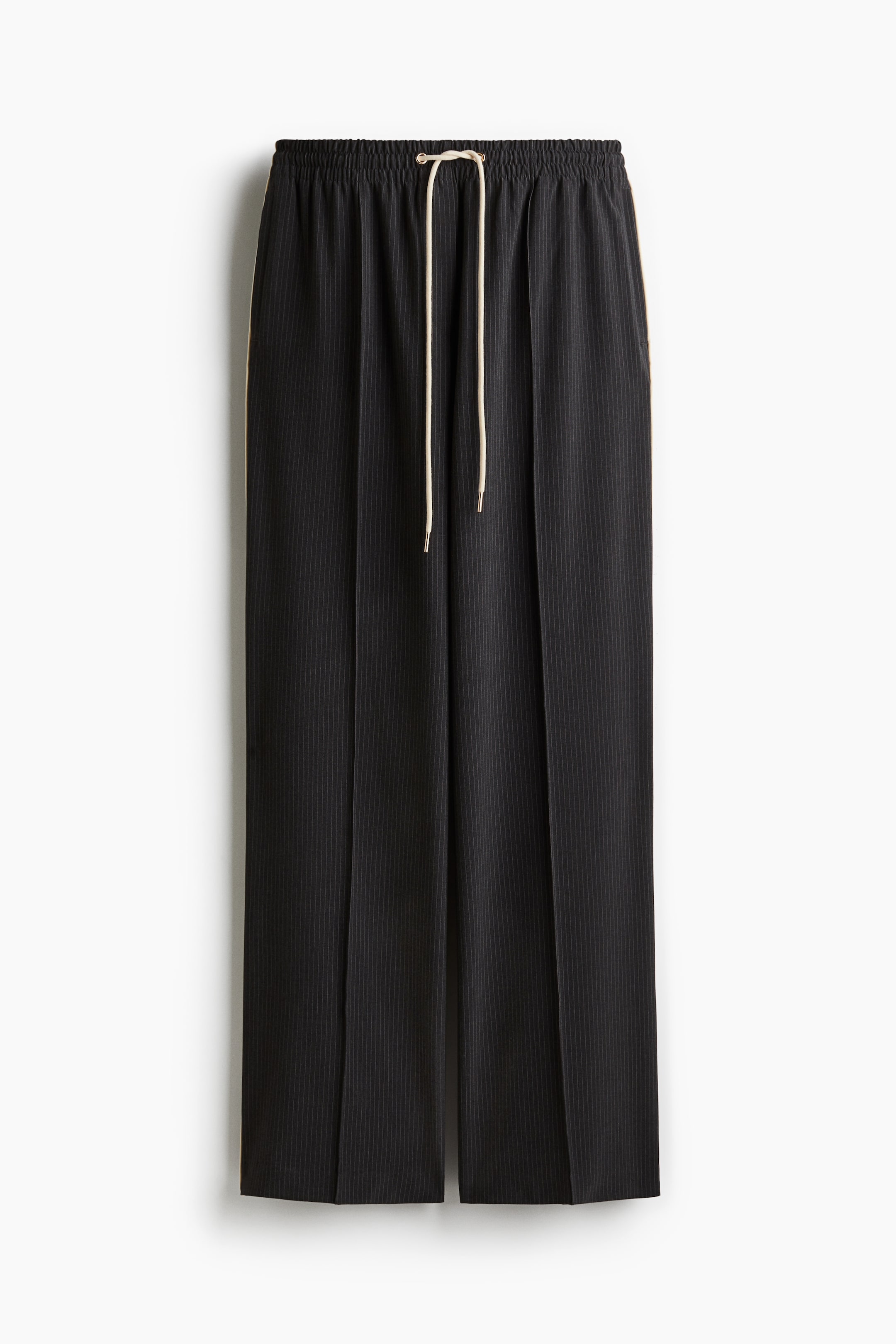 Wide-Leg Twill Pants