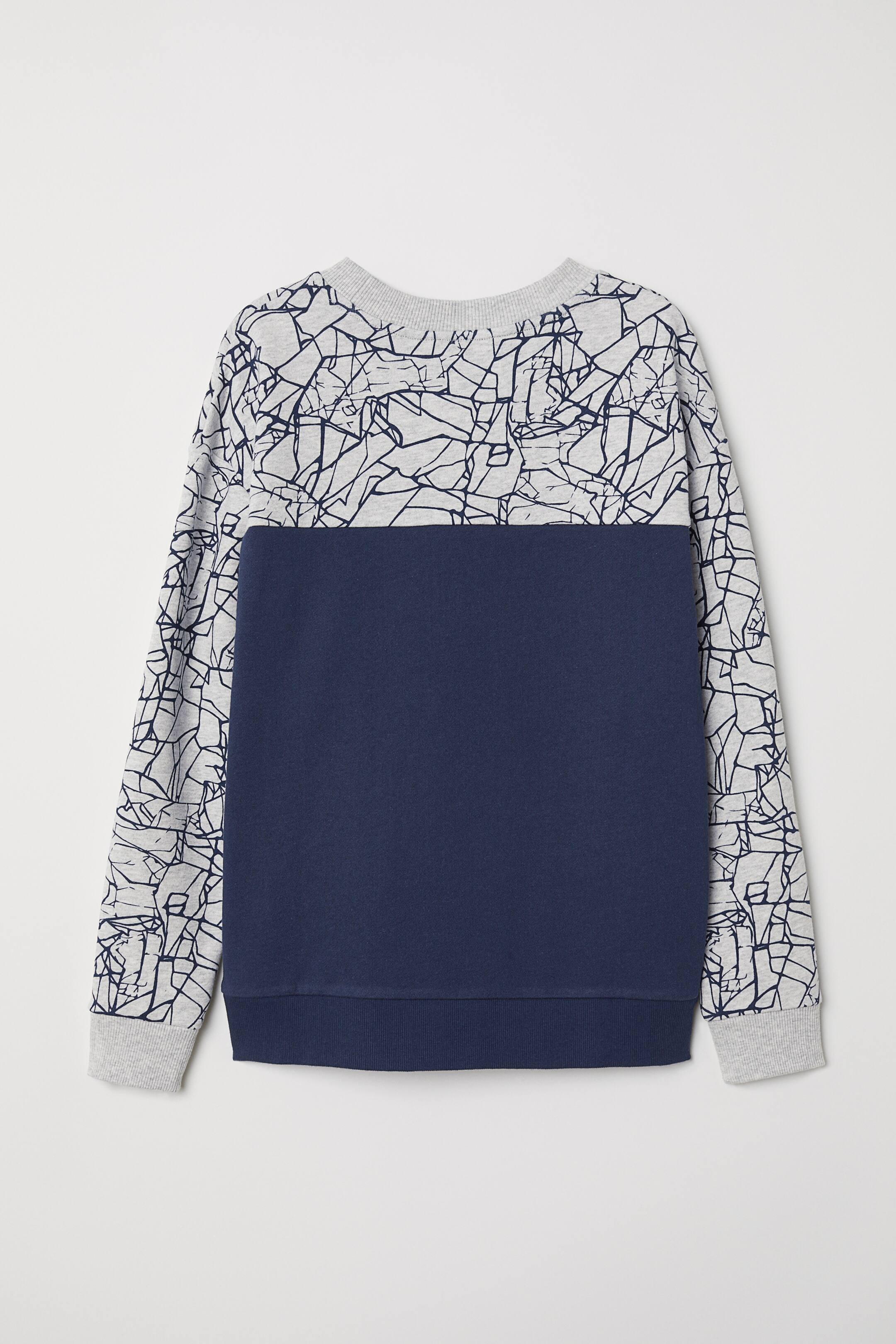 View larger image: Sweatshirt with a print motif - Grey marl/Block-coloured - Kids | H&M GB 2