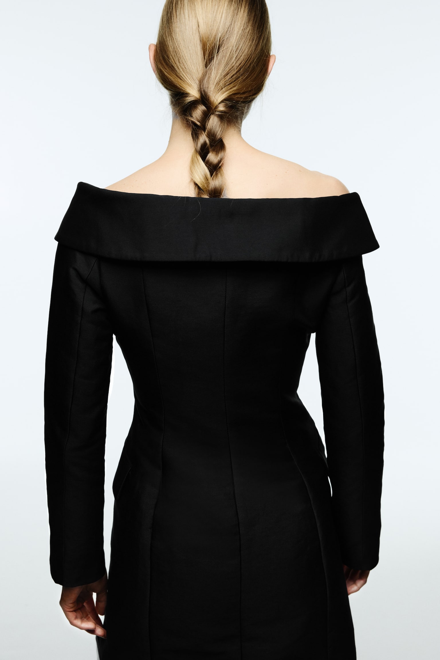 Double-breasted blazer dress - Preto/Vermelho vivo - 5