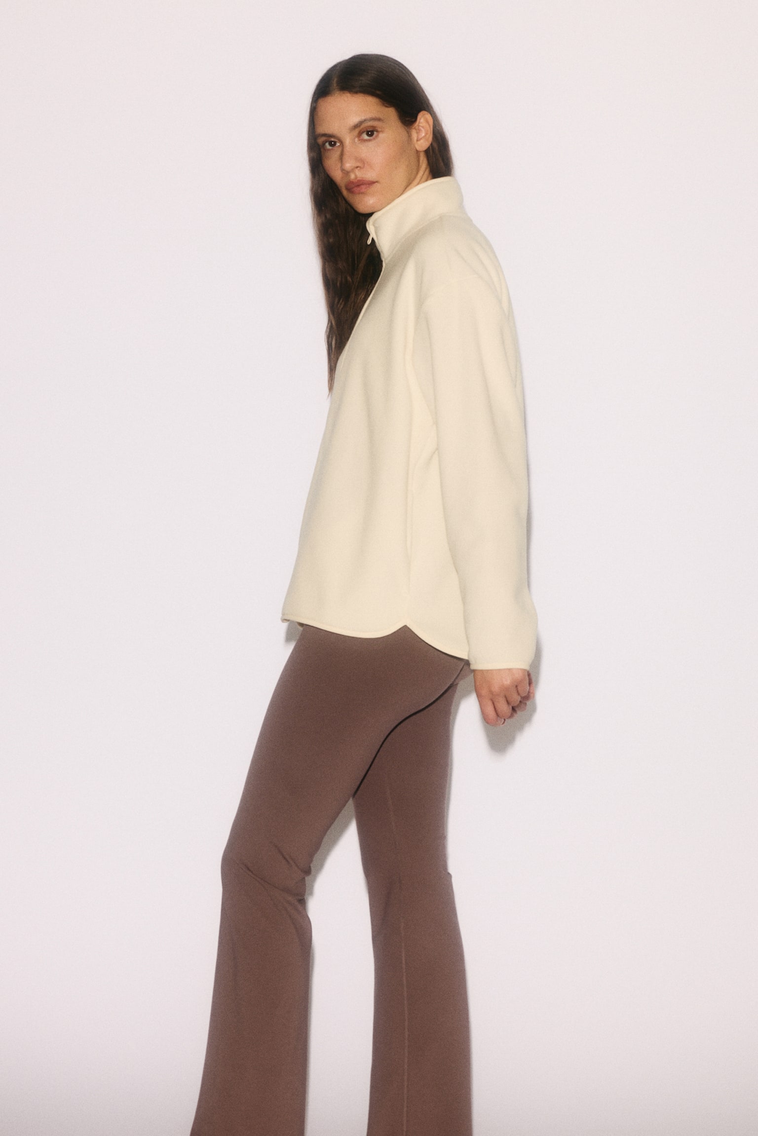 Regular Fit Fleece sports jacket - Light apricot/Dusty purple - 6