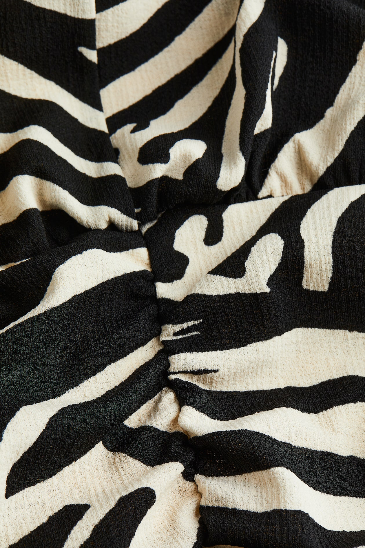 Gathered Jersey Dress Black Zebra Print Ladies Handm Gb