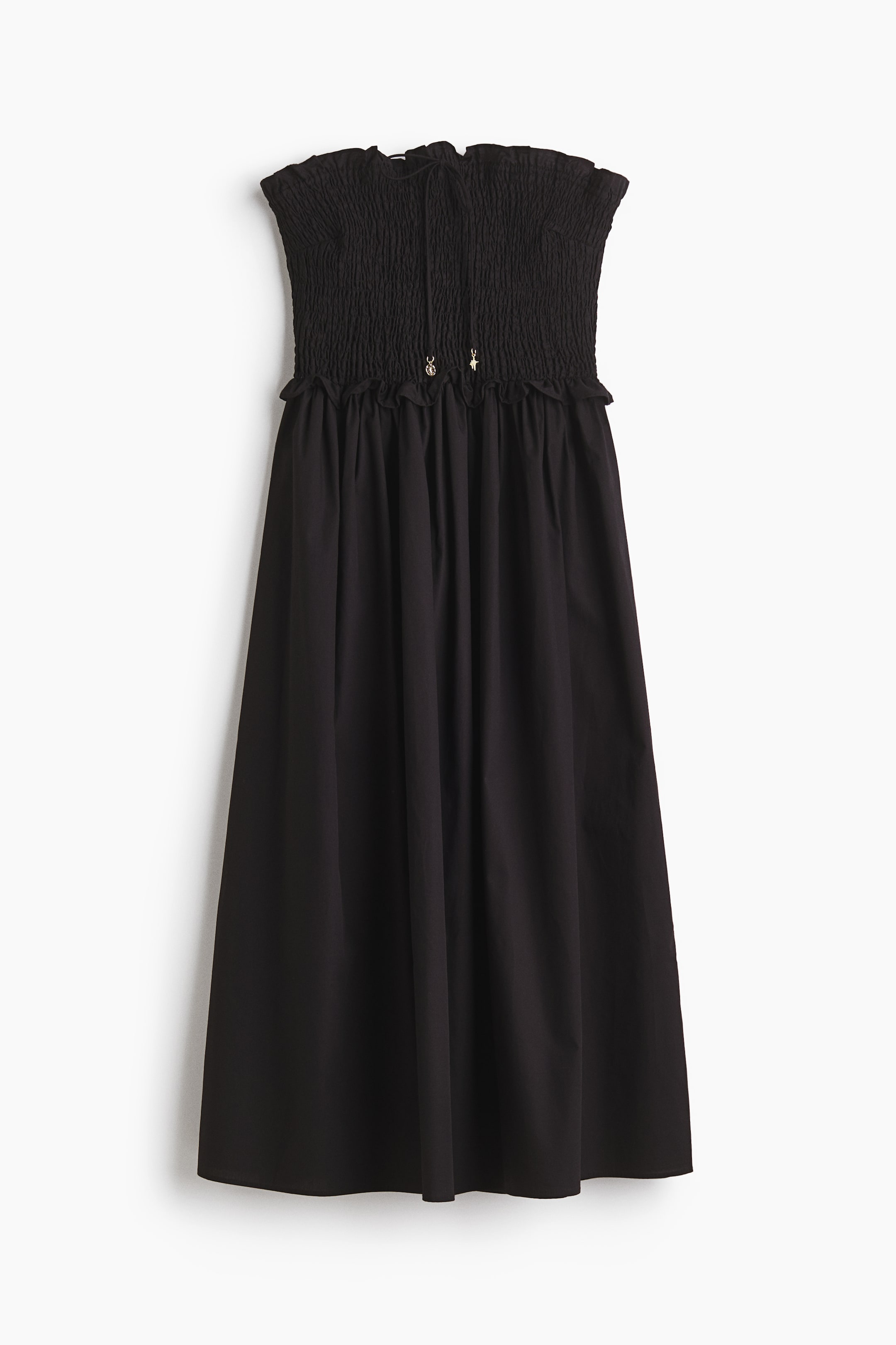 Smocked-Bodice Bandeau Dress