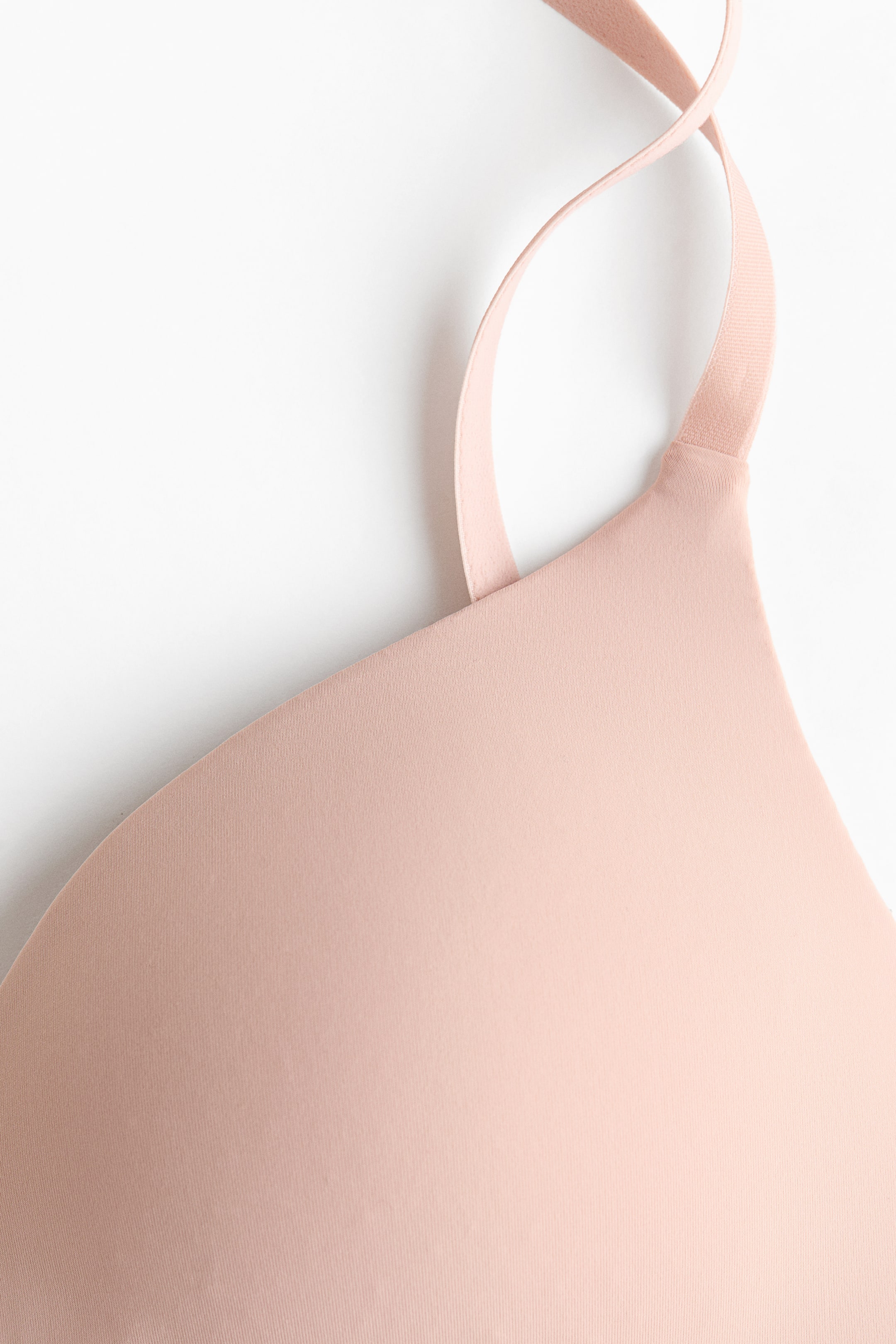 Padded non-wired microfibre bra