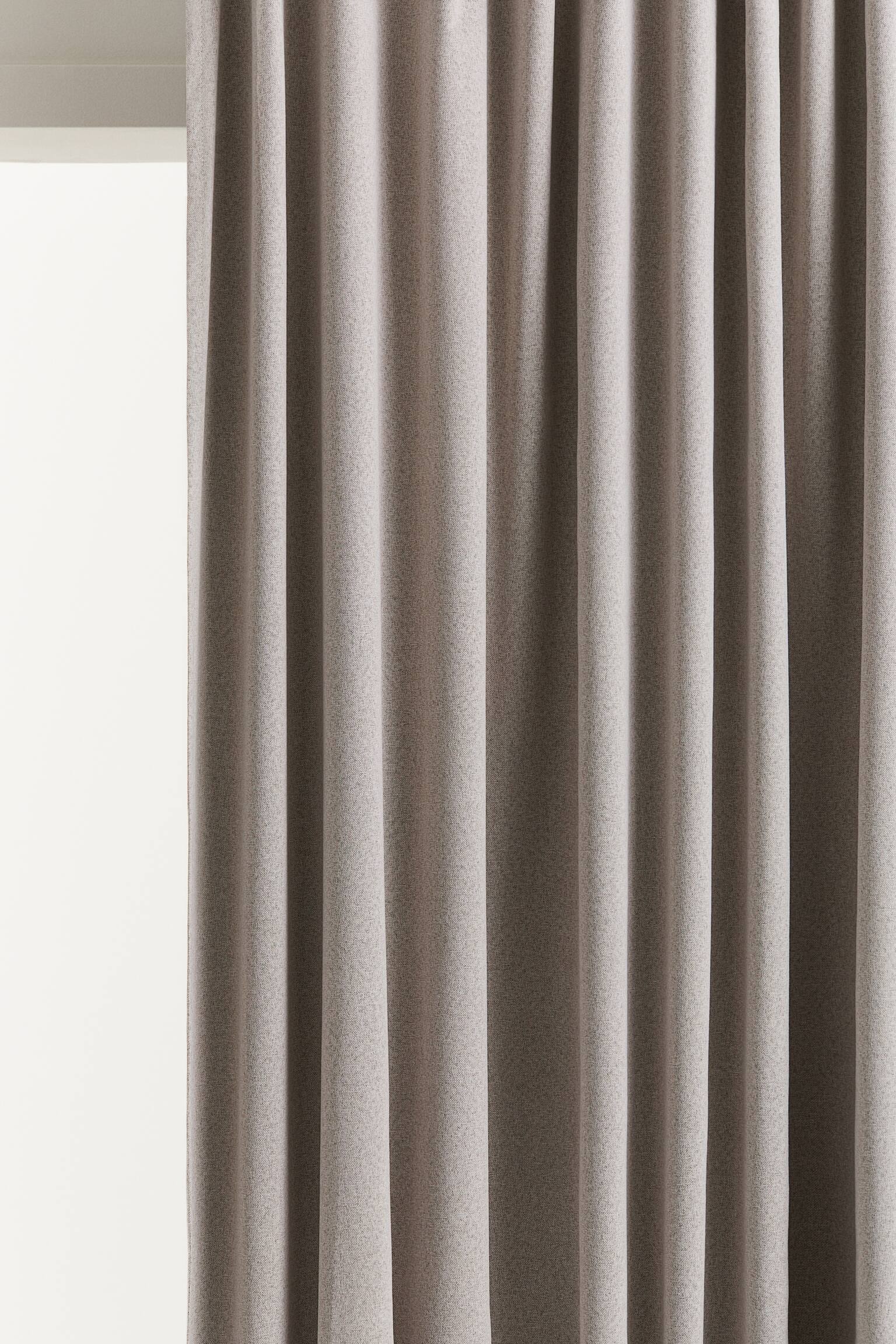 2-pack blackout curtain lengths - Grey marl/Light greige marl - 1