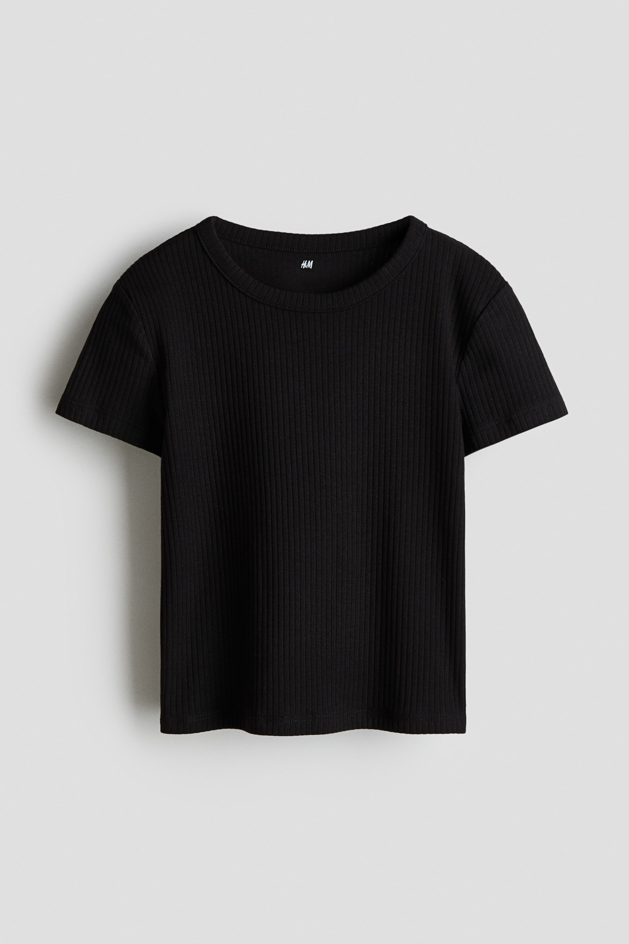 Ver imagen más grande: Camiseta de algodón acanalado - Negro - NIÑOS | H&M ES 1