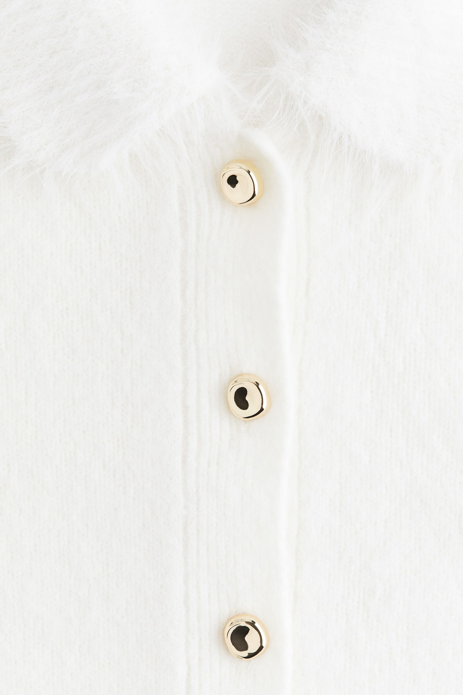 칼라 가디건 - 화이트/블랙 - 6