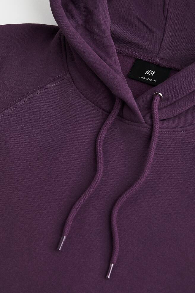 Oversized Fit hoodie - Dark purple/Black/Light grey marl/Light greige/dc - 2