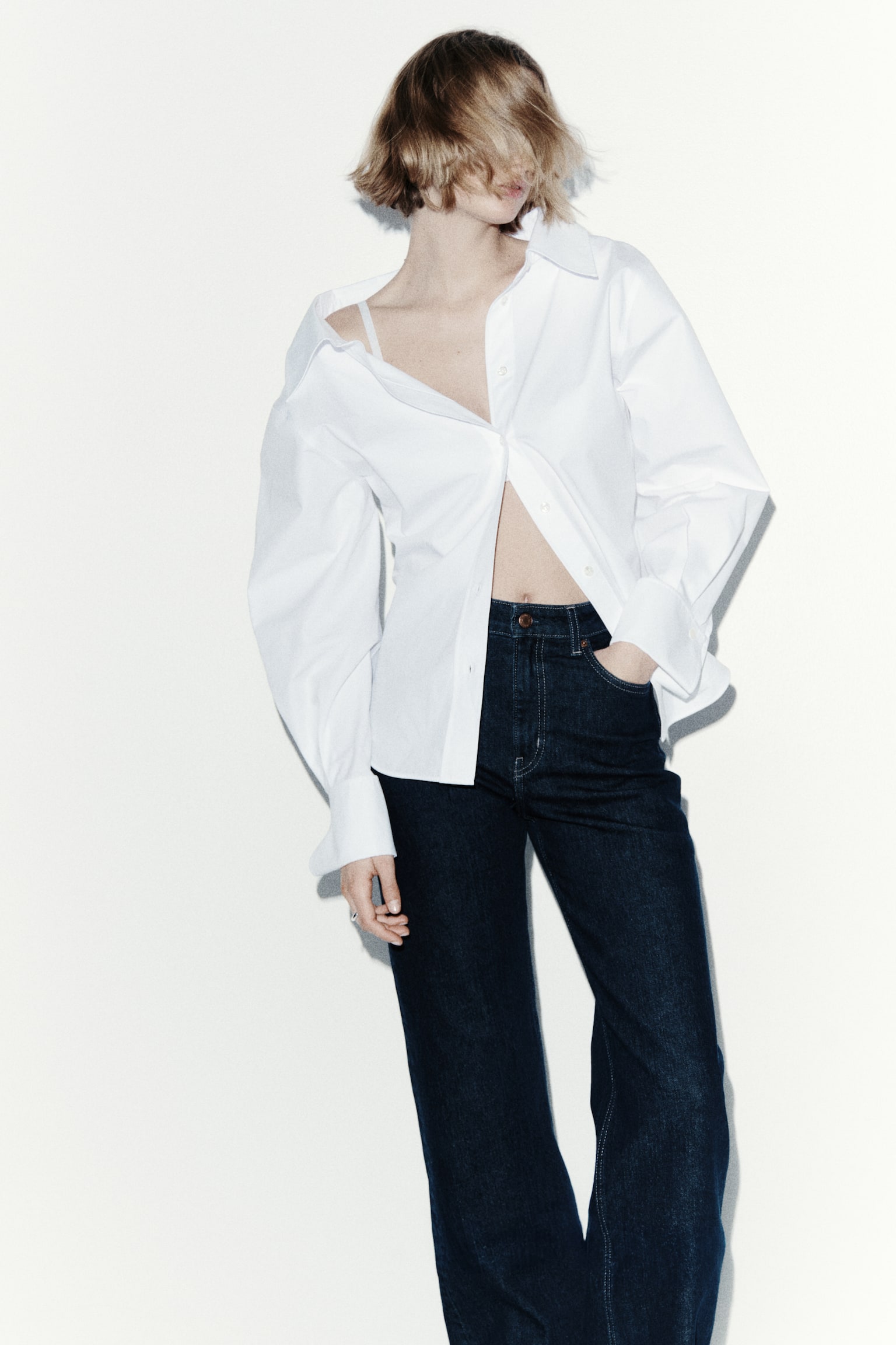 Jeans Wide High Waist - Azul marino denim/Azul marino denim/Gris denim oscuro/Blanco/Azul denim/Beige/Blanco - 6