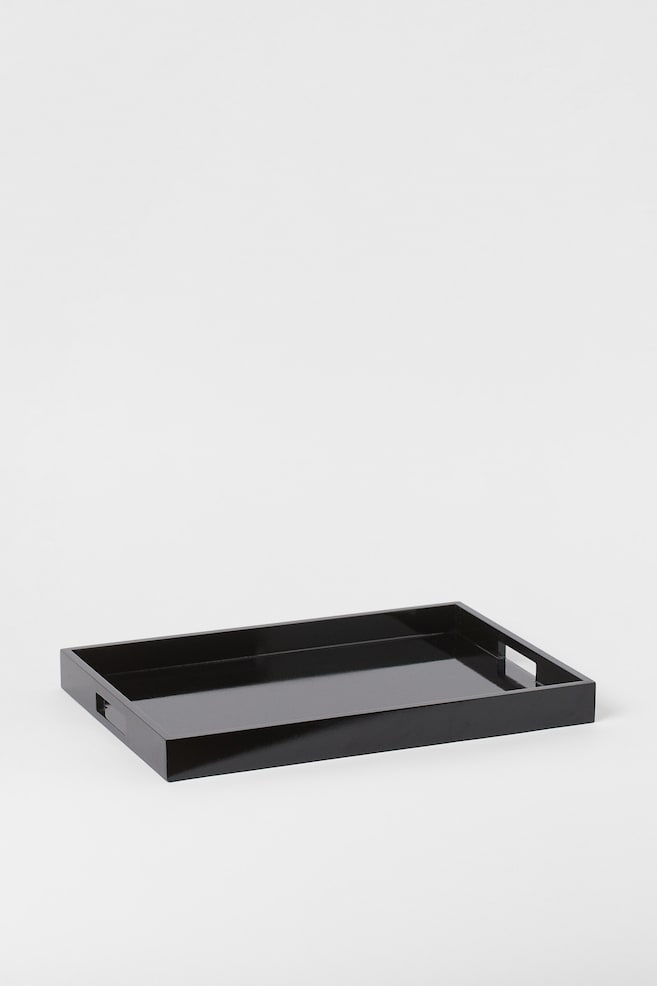 Lacquered tray - Black - 1