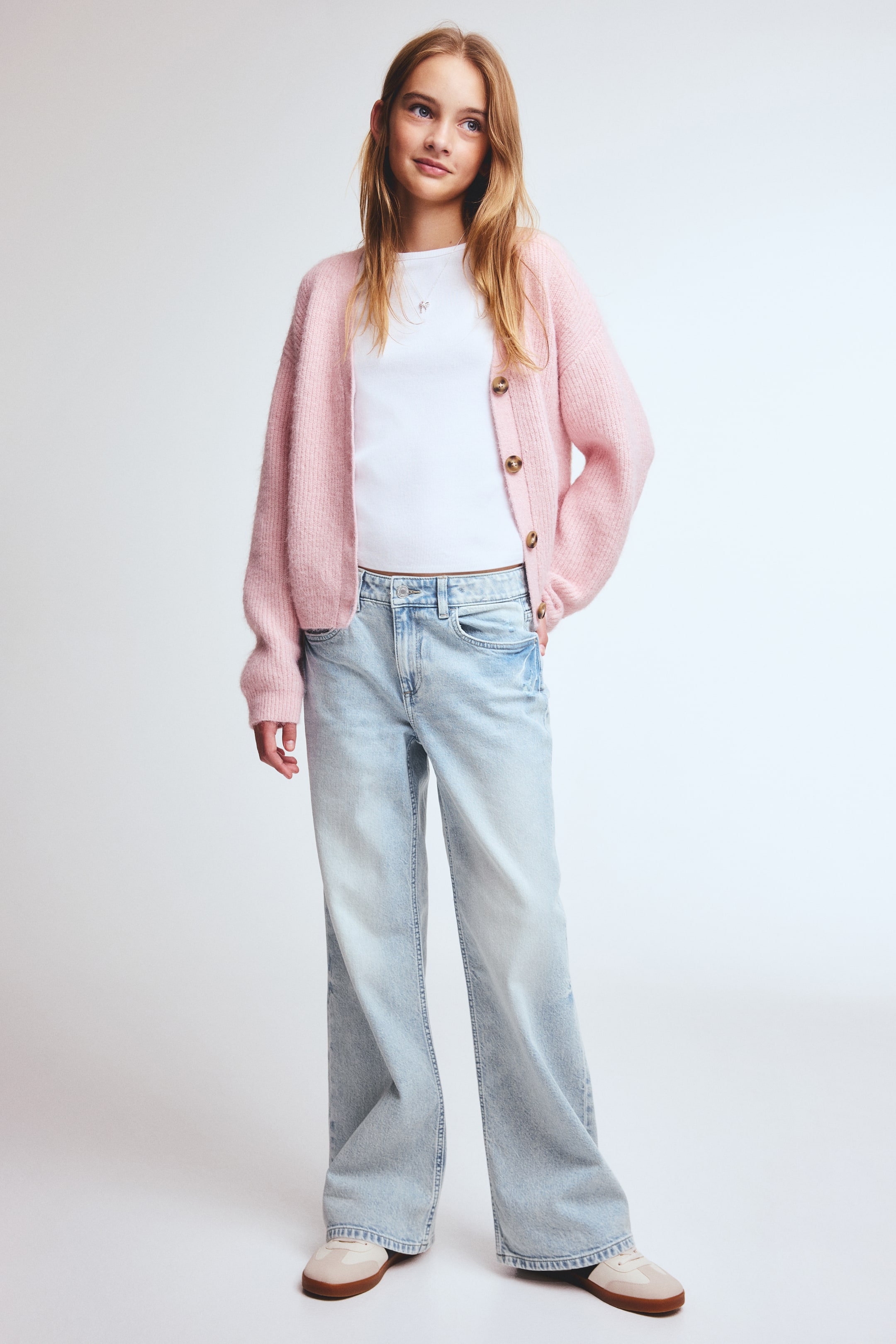 Voir une image plus grande: Jean ample coupe bottillon - Bleu denim clair - ENFANT | H&M CA 1