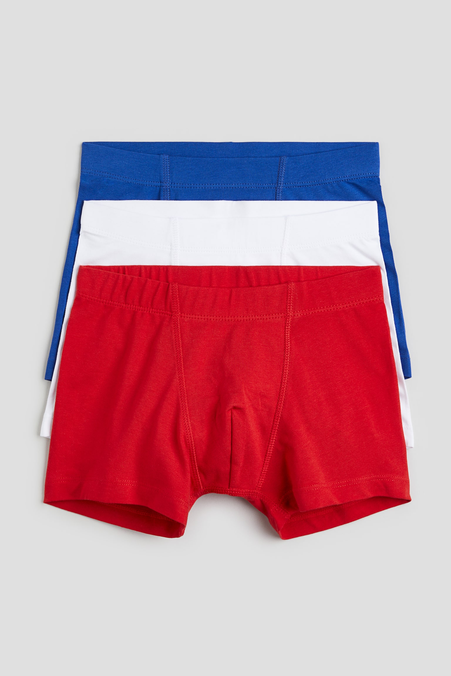 3-pack Boxer Briefs - Bright red/White/Bright blue/Black/Grey - 1