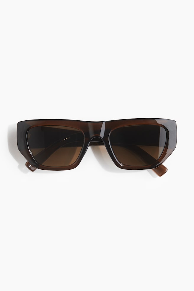 Cat Eye Sunglasses - Dark brown/Dark yellow - 1