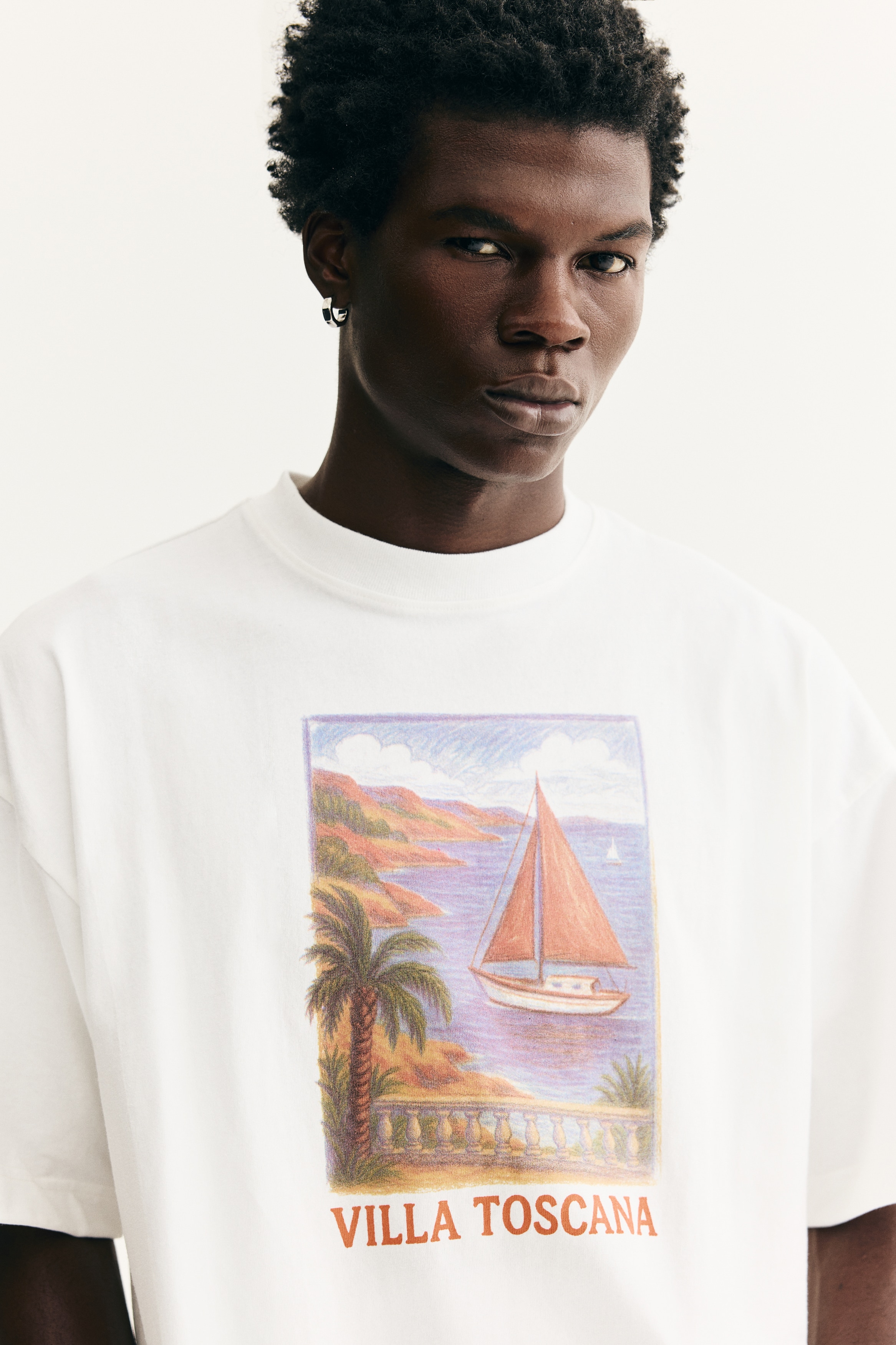 Tricou Oversized Fit cu imprimeu - Alb/Villa Toscana/Negru/Amalfi/Alb/chei/Alb/The Palmera Collective/Negru/Keeping Promises