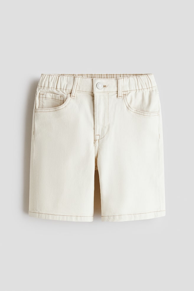 Relaxed-Fit Denim Shorts - Light beige/Denim blue/Light denim blue - 1