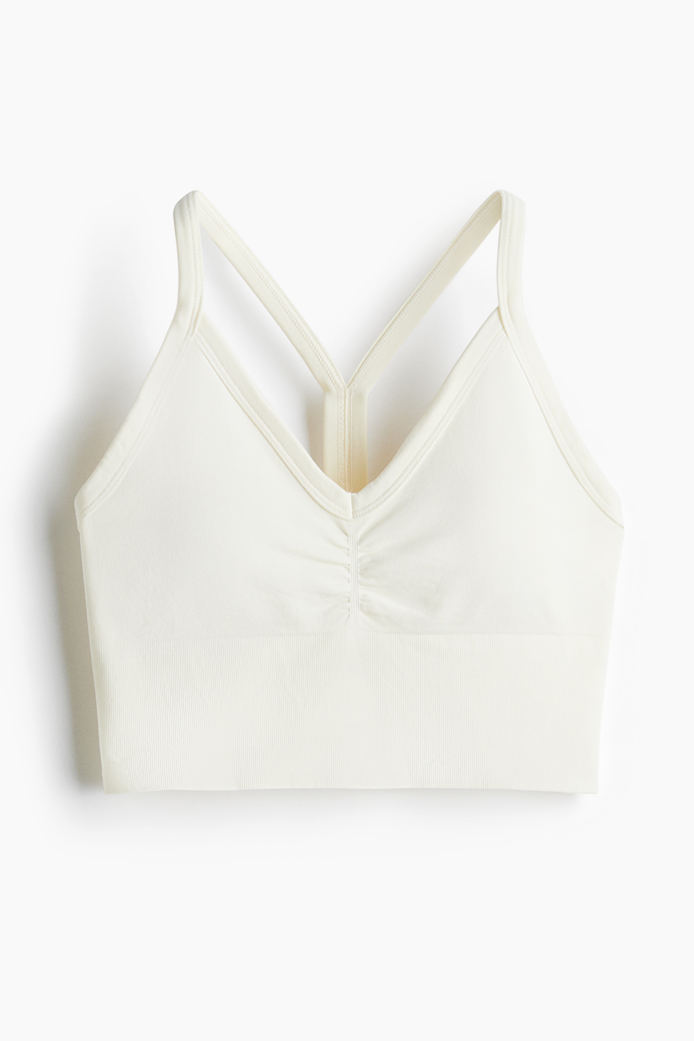 H & M - Seamless Medium Support Sport-BH mit DryMove - Weiß - Sportswear