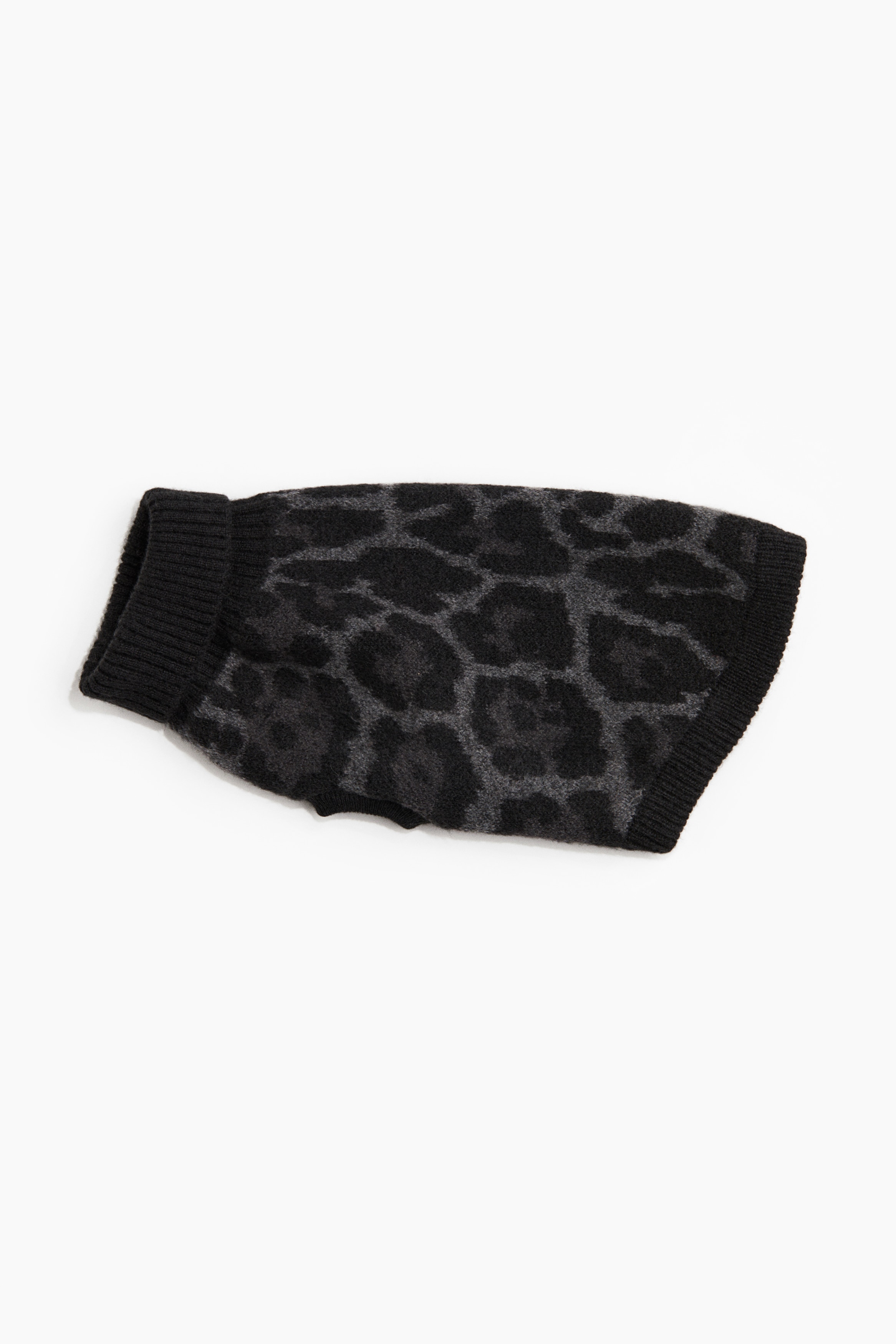 Pullover per cani jacquard - Nero/leopardato