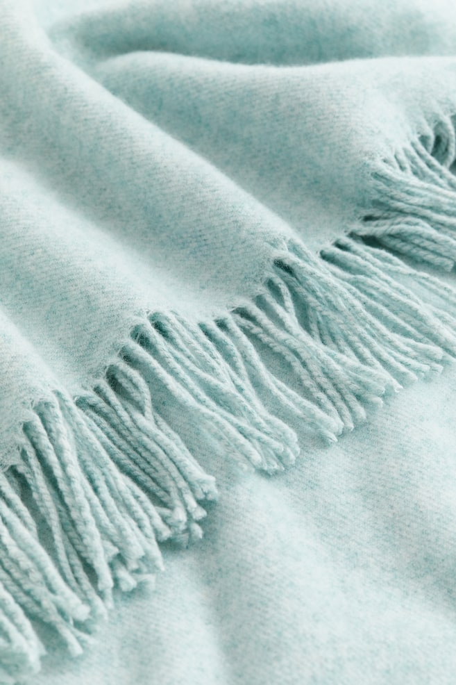 Plaid en laine mélangée - Turquoise clair/Marron/Vert/Beige clair/dc/dc - 2