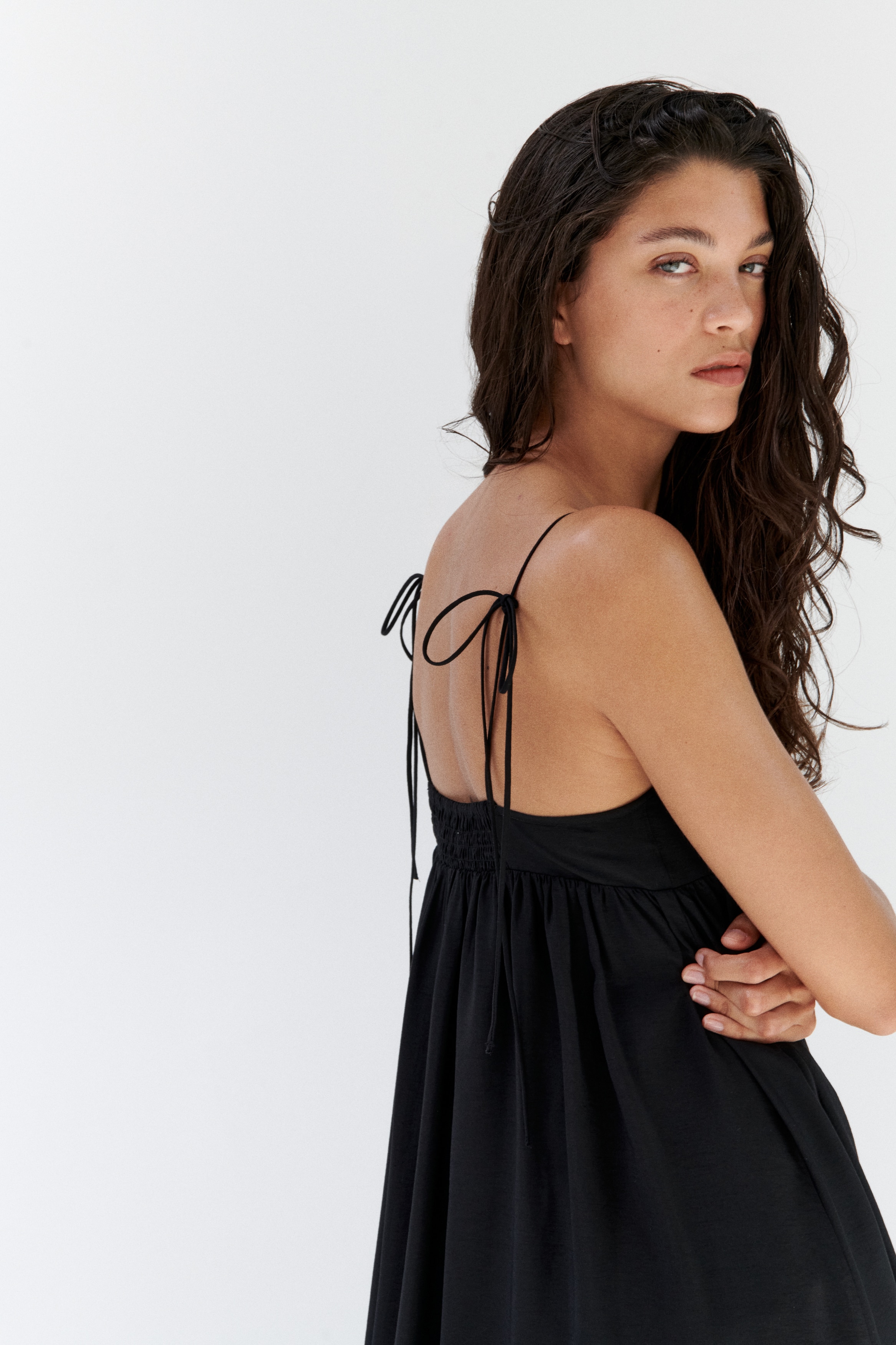dress for tights Mini Wrap Dress - Black