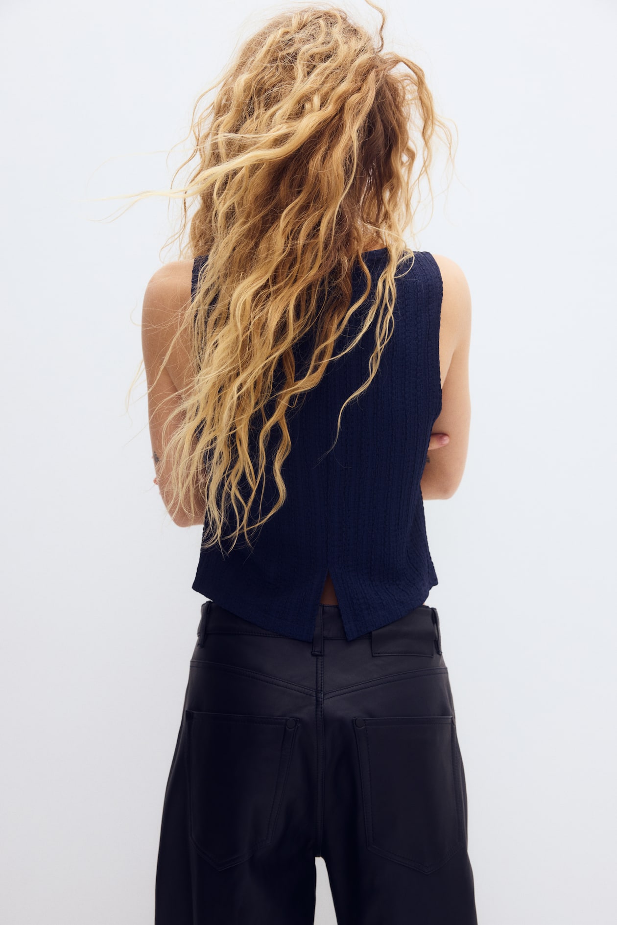 Textured Jersey Vest - image 4