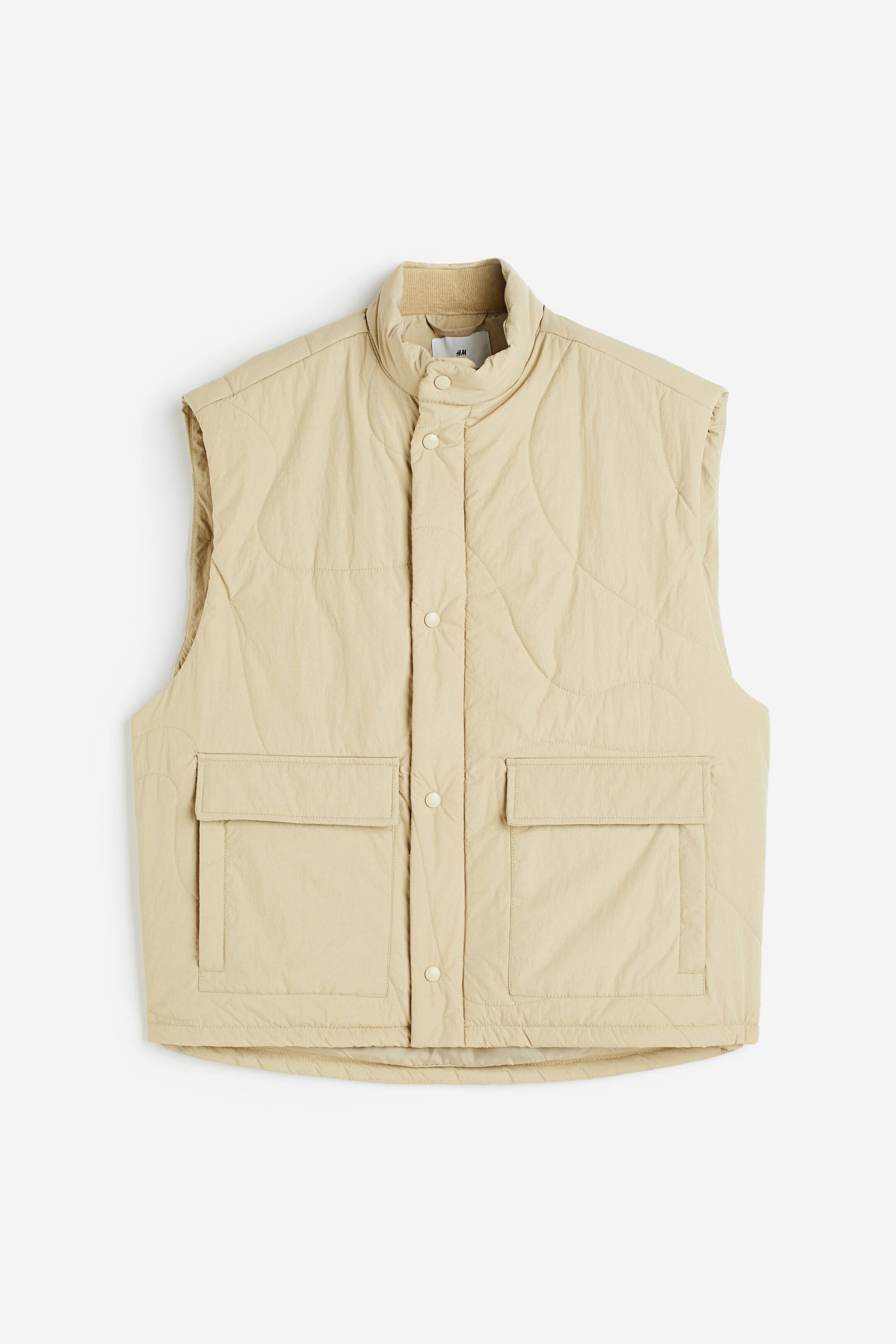 ルーズフィット パッデッドベスト - ベージュ - Men | H&M JP