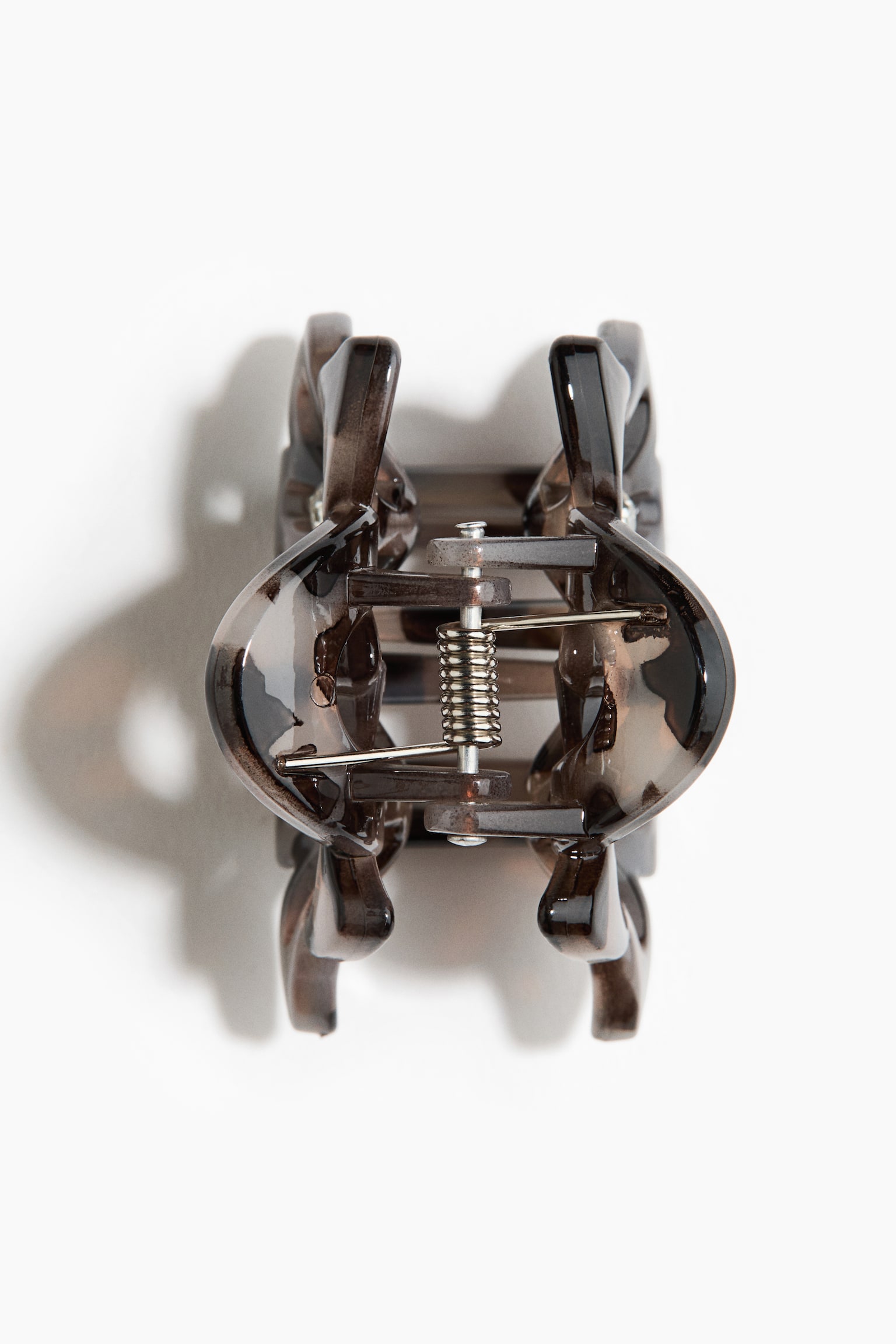 Flower-shaped hair claw - Beige/Tortoiseshell pattern - 2