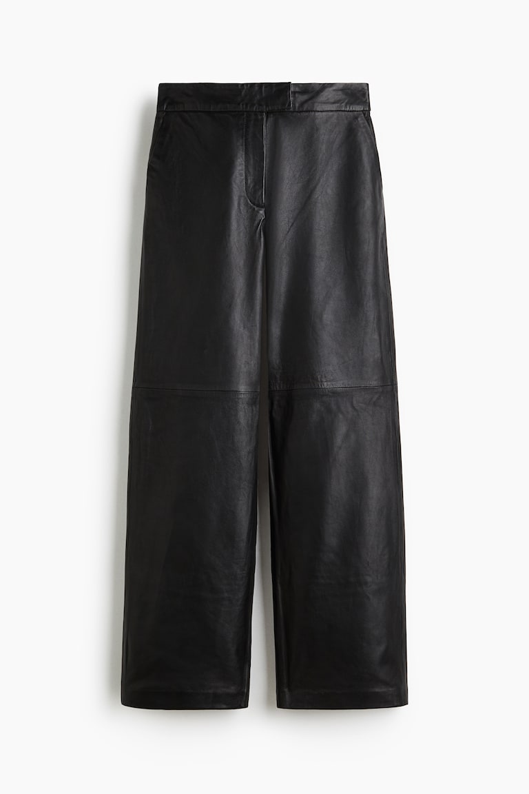 Ravne kožne pantalone