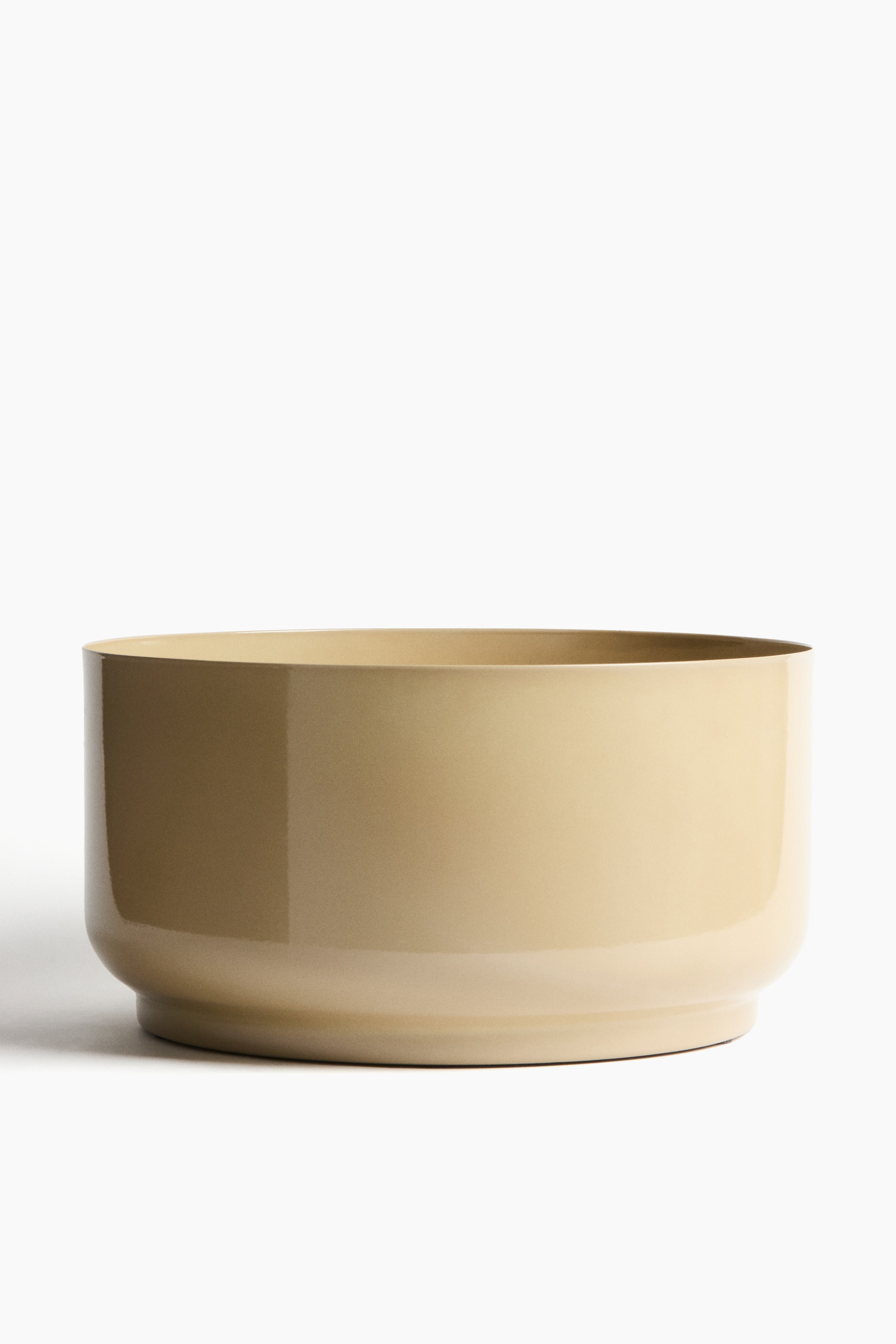 Cache-pot large en métal - Beige sable/Vert/Brun foncé