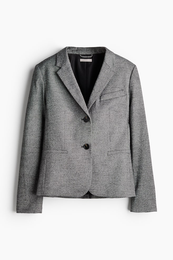 Fitted blazer - Dark grey marl - 1
