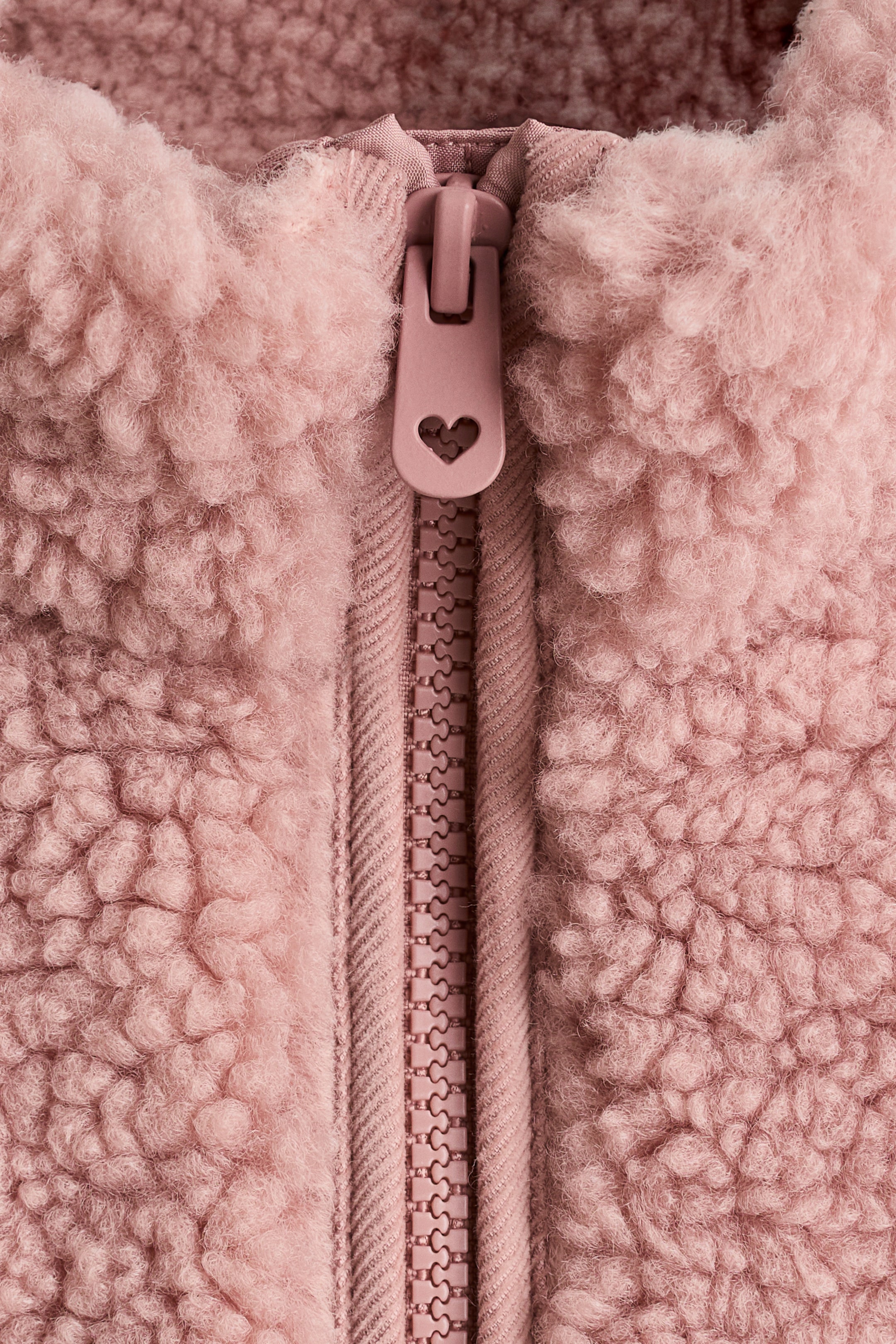 Детские куртки H&M Heart-Pocket Teddy Fleece Jacket — фото 2
