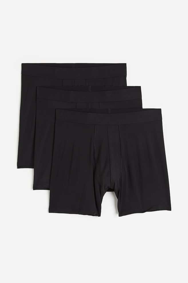 3-pack DryMove™ Sports trunks - Black/Dark grey/Navy blue - 1