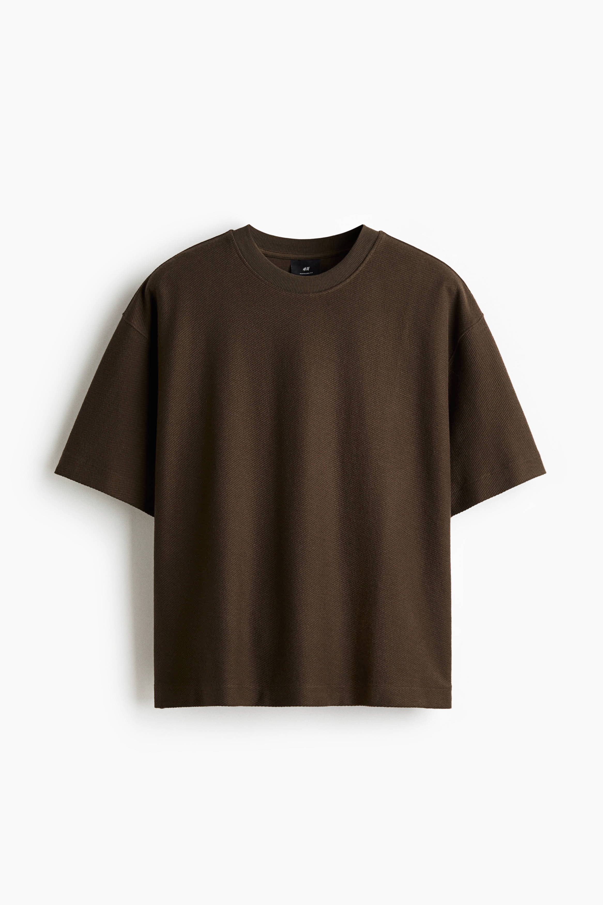 Oversized Fit T-Shirt - Dark khaki green/White/Black/Black