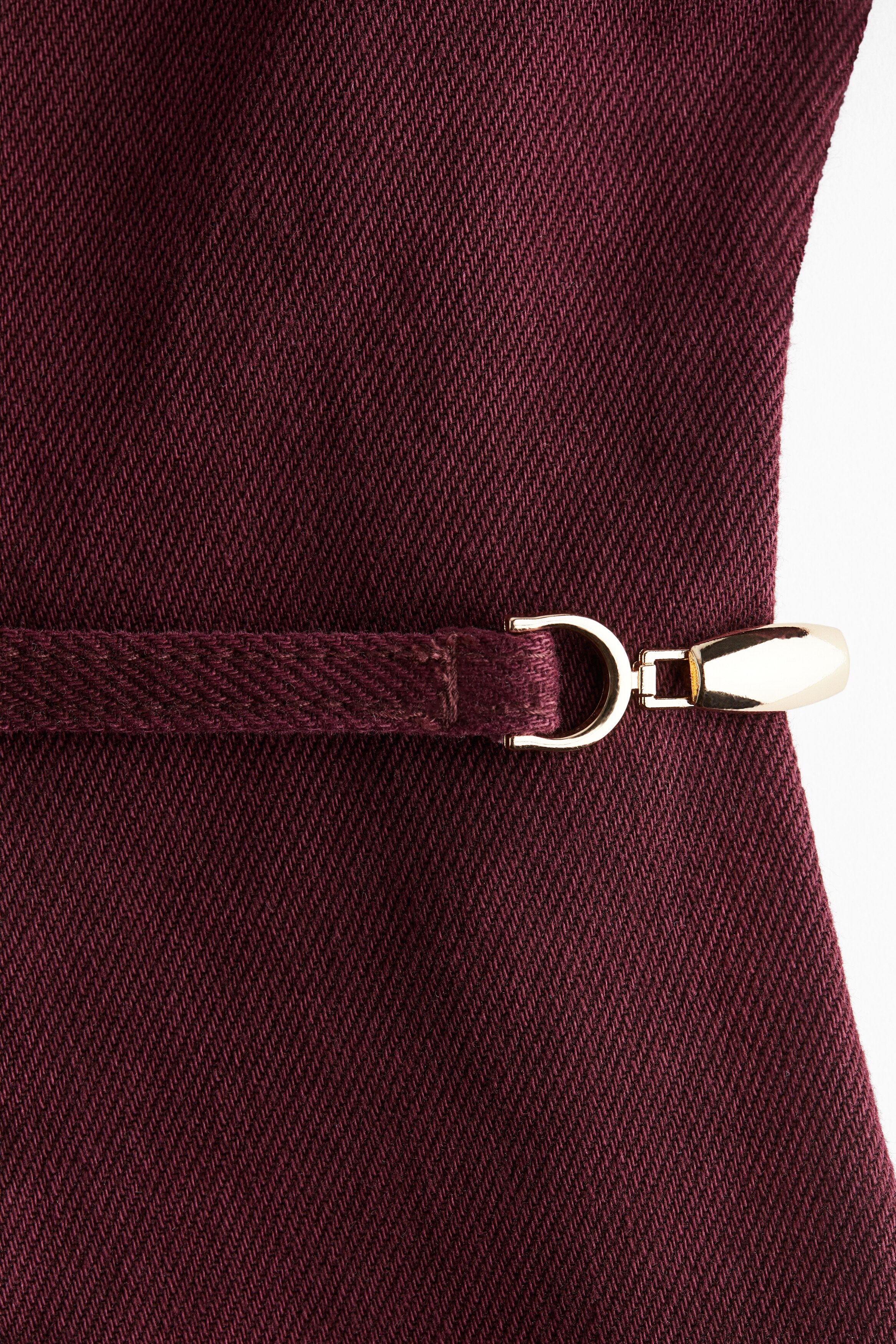 Buckle-detail denim dress