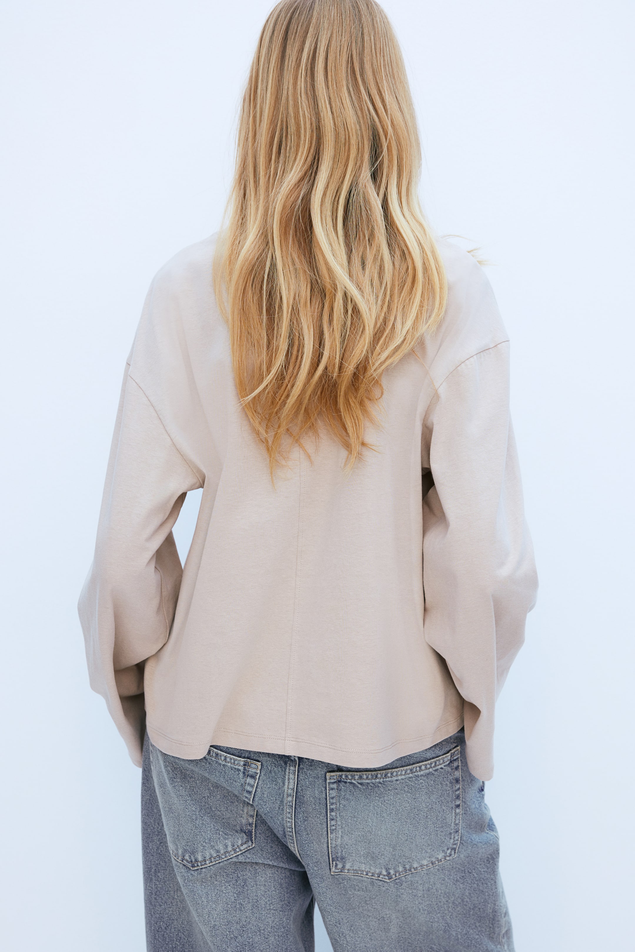 Long-Sleeved Cotton Top