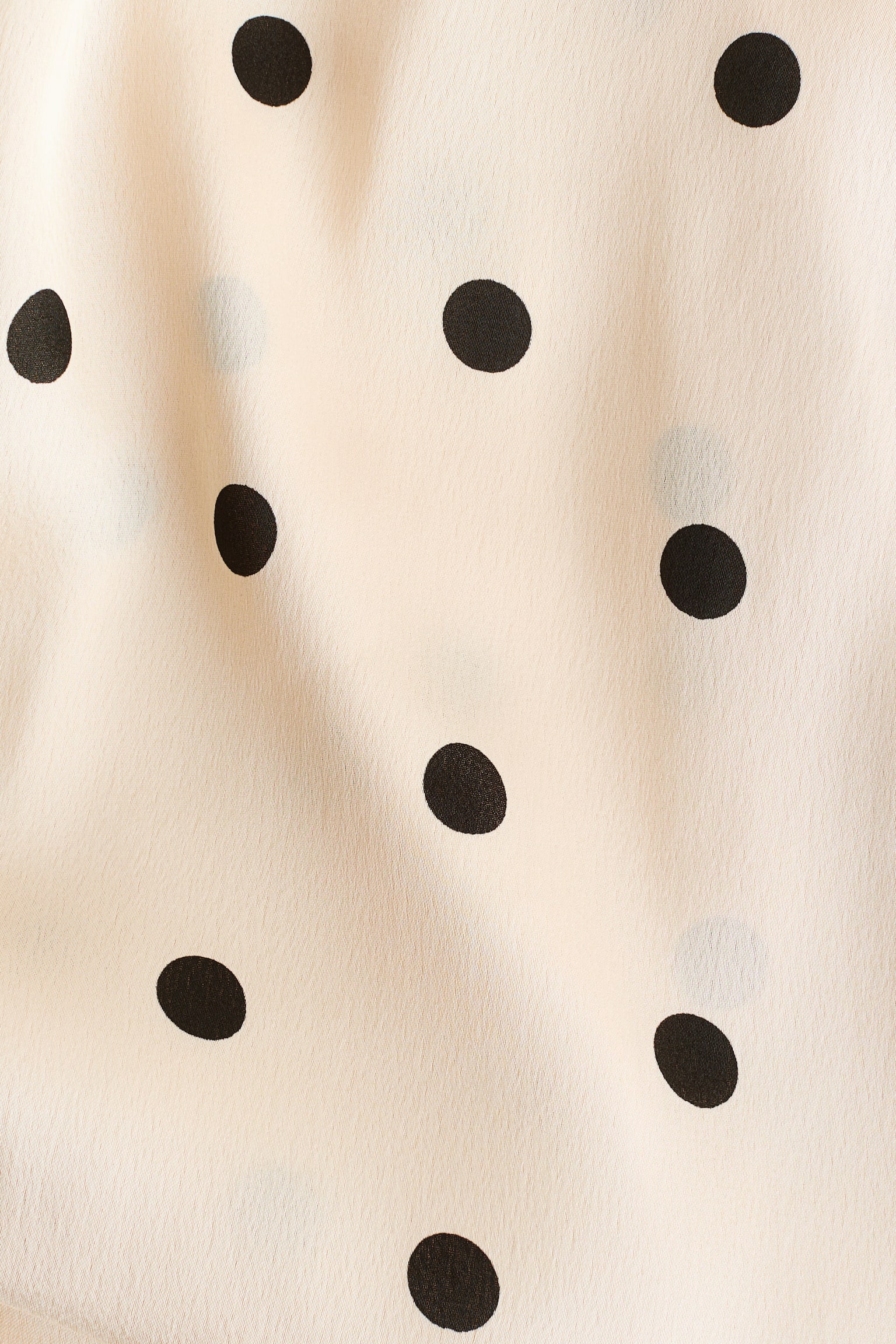 Halterneck satin dress - Light beige/Polka dot/Beige - 4