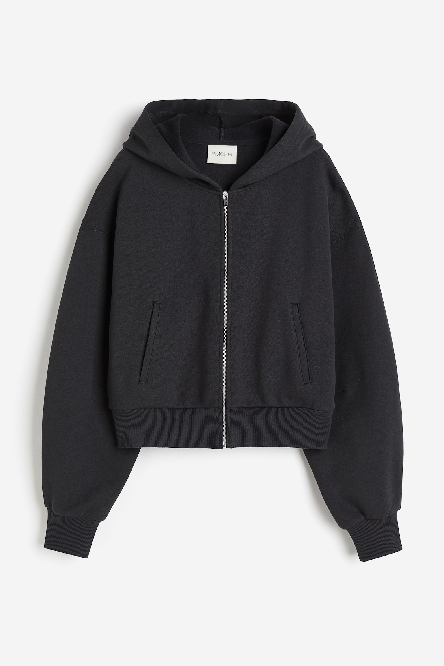 Zip Up Activewear Hoodie - Black/Light beige/White/Mole/Light grey marle - 2