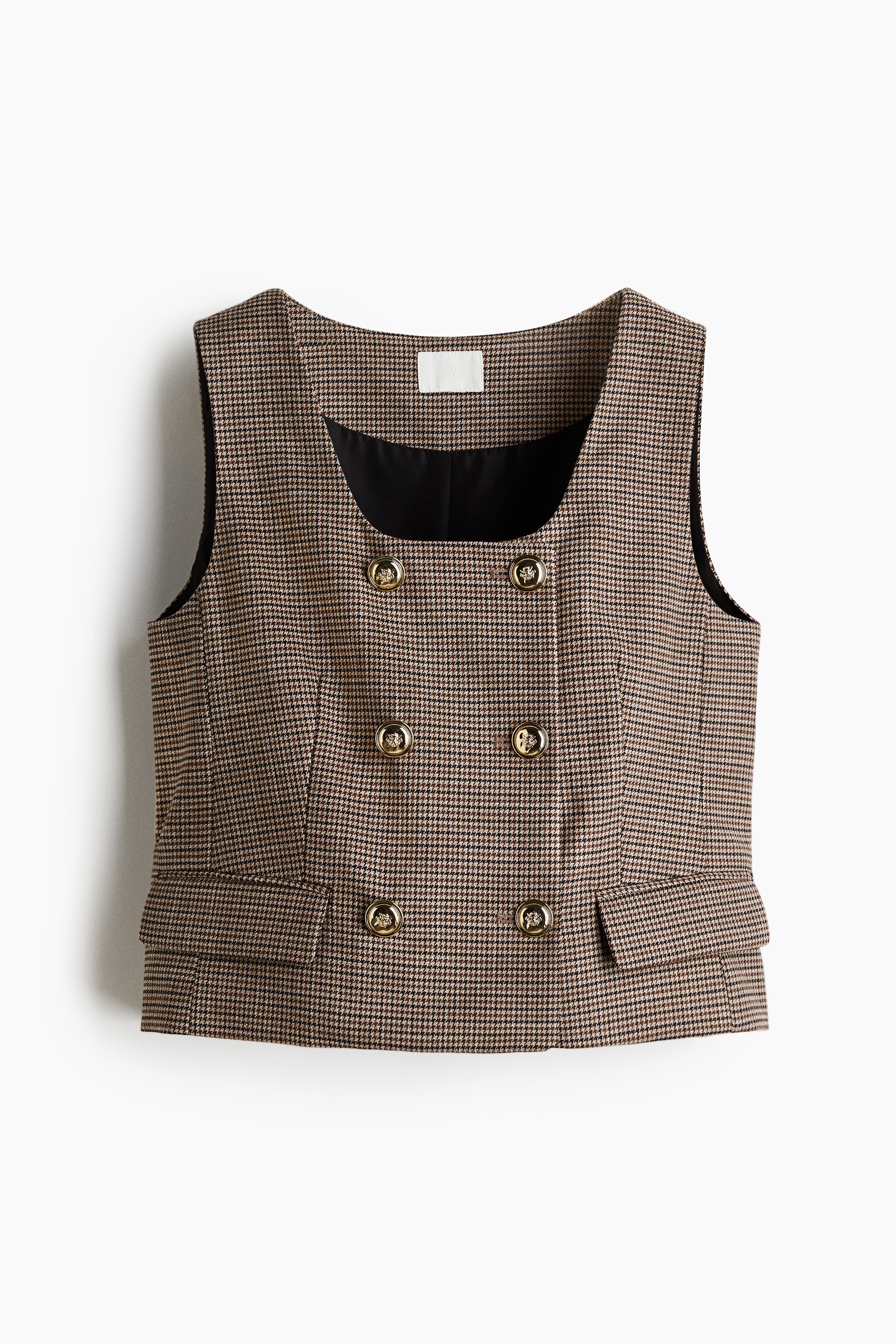 週末セール ORGUEIL チェック柄 ダブルブレストベスト ORGUEIL チェック柄 ダブルブレストベスト