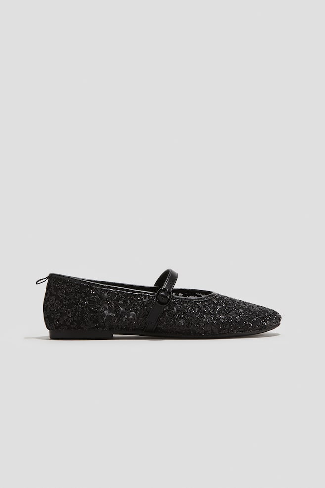Mary Jane ballet pumps - Black/Glittery - 1